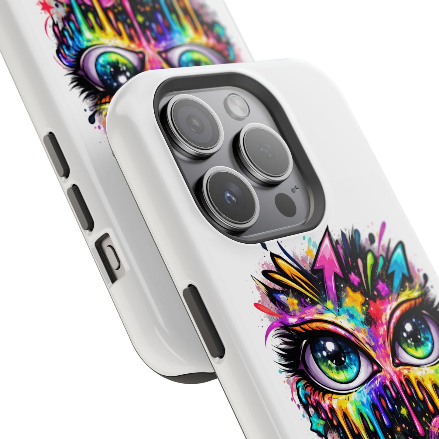Magnetic Impact-Resistant Case — Colorful Dripping Owl Phone Cover