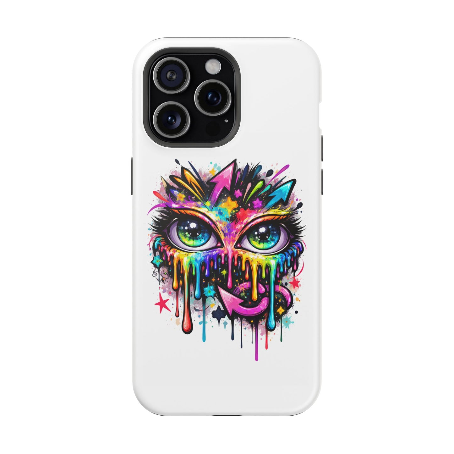 Magnetic Impact-Resistant Case — Colorful Dripping Owl Phone Cover
