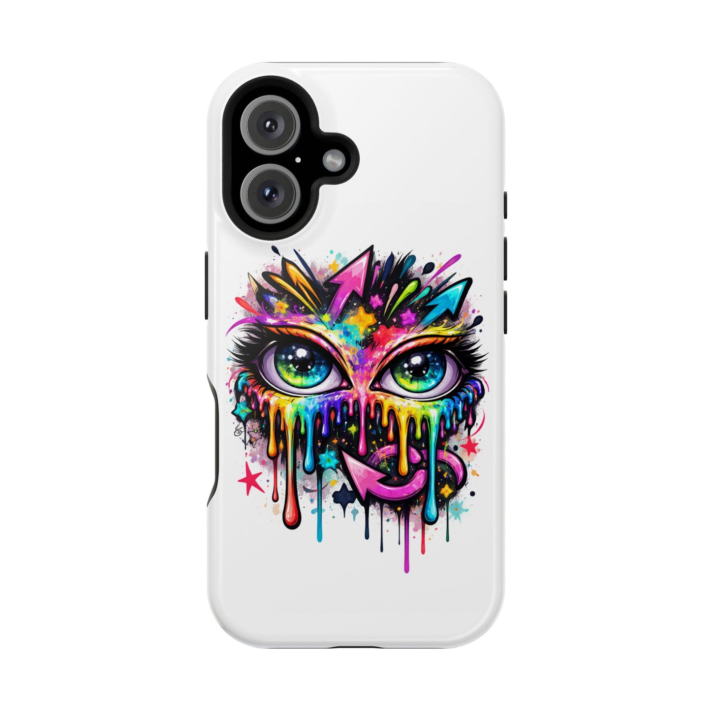 Magnetic Impact-Resistant Case — Colorful Dripping Owl Phone Cover