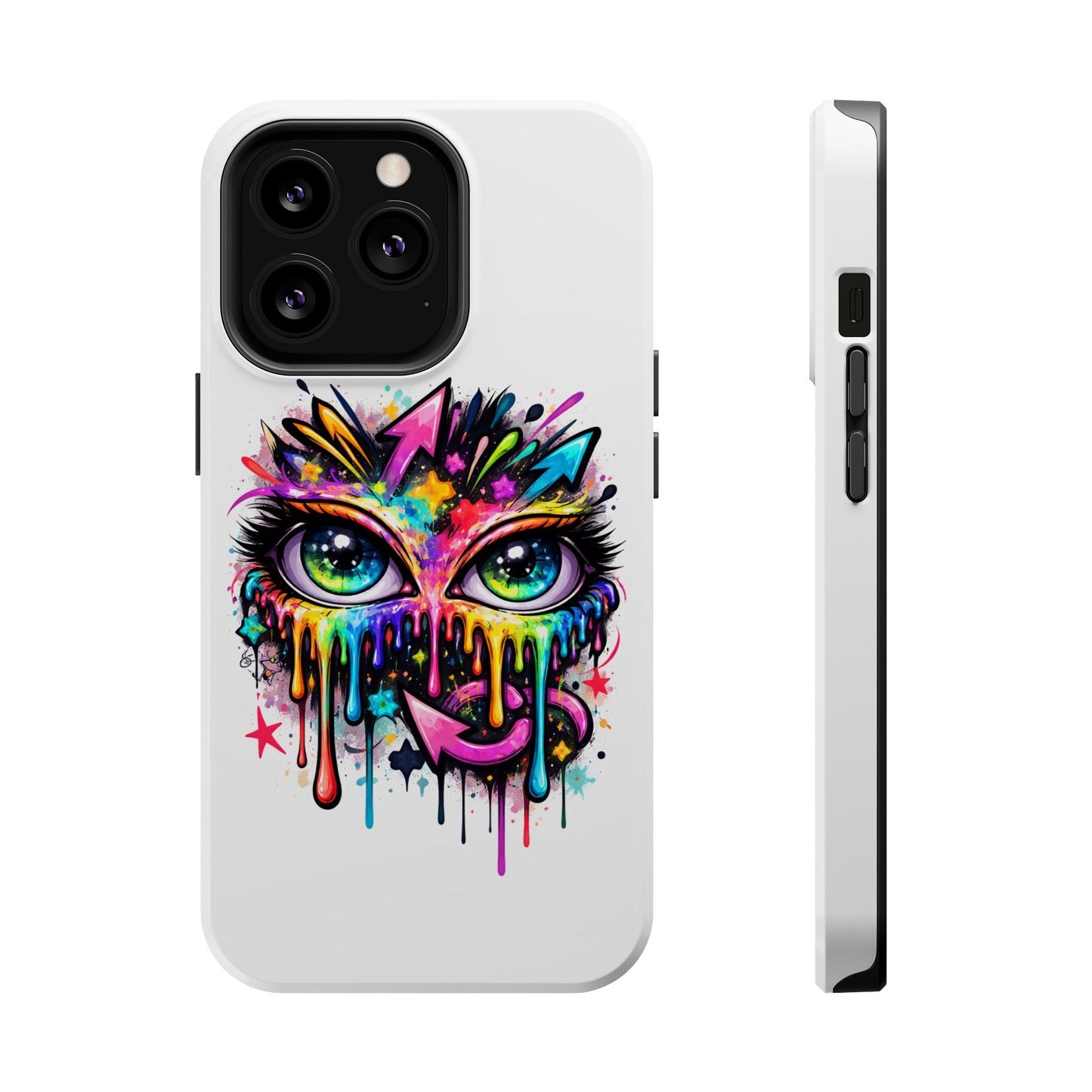 Magnetic Impact-Resistant Case — Colorful Dripping Owl Phone Cover