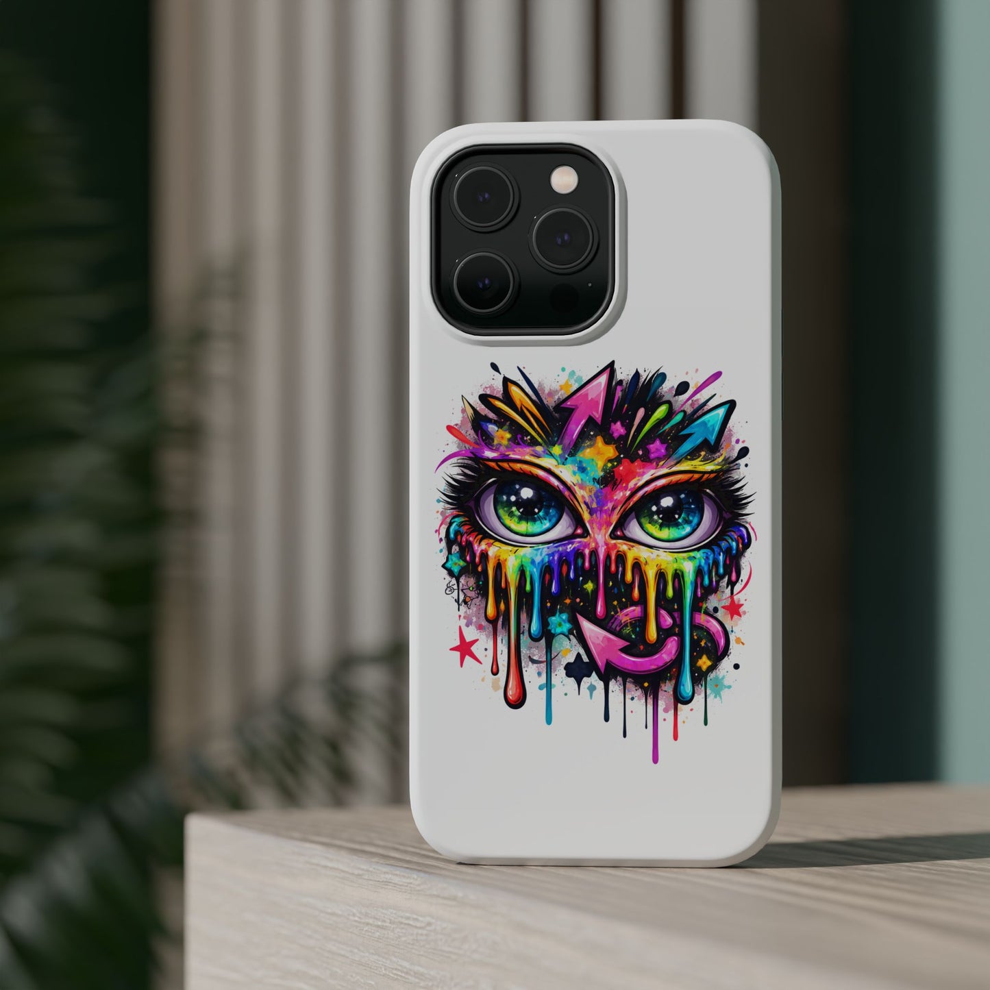 Magnetic Impact-Resistant Case — Colorful Dripping Owl Phone Cover