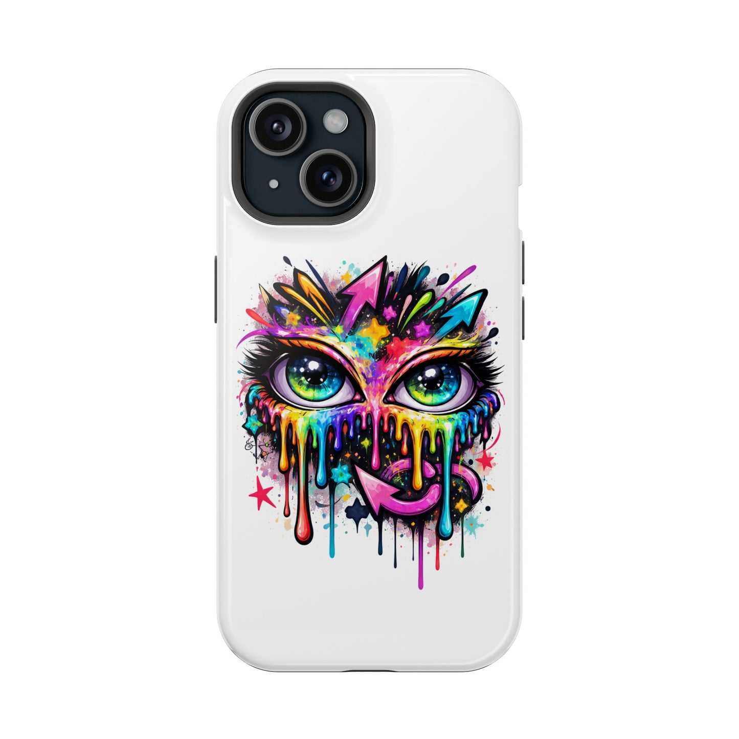 Magnetic Impact-Resistant Case — Colorful Dripping Owl Phone Cover