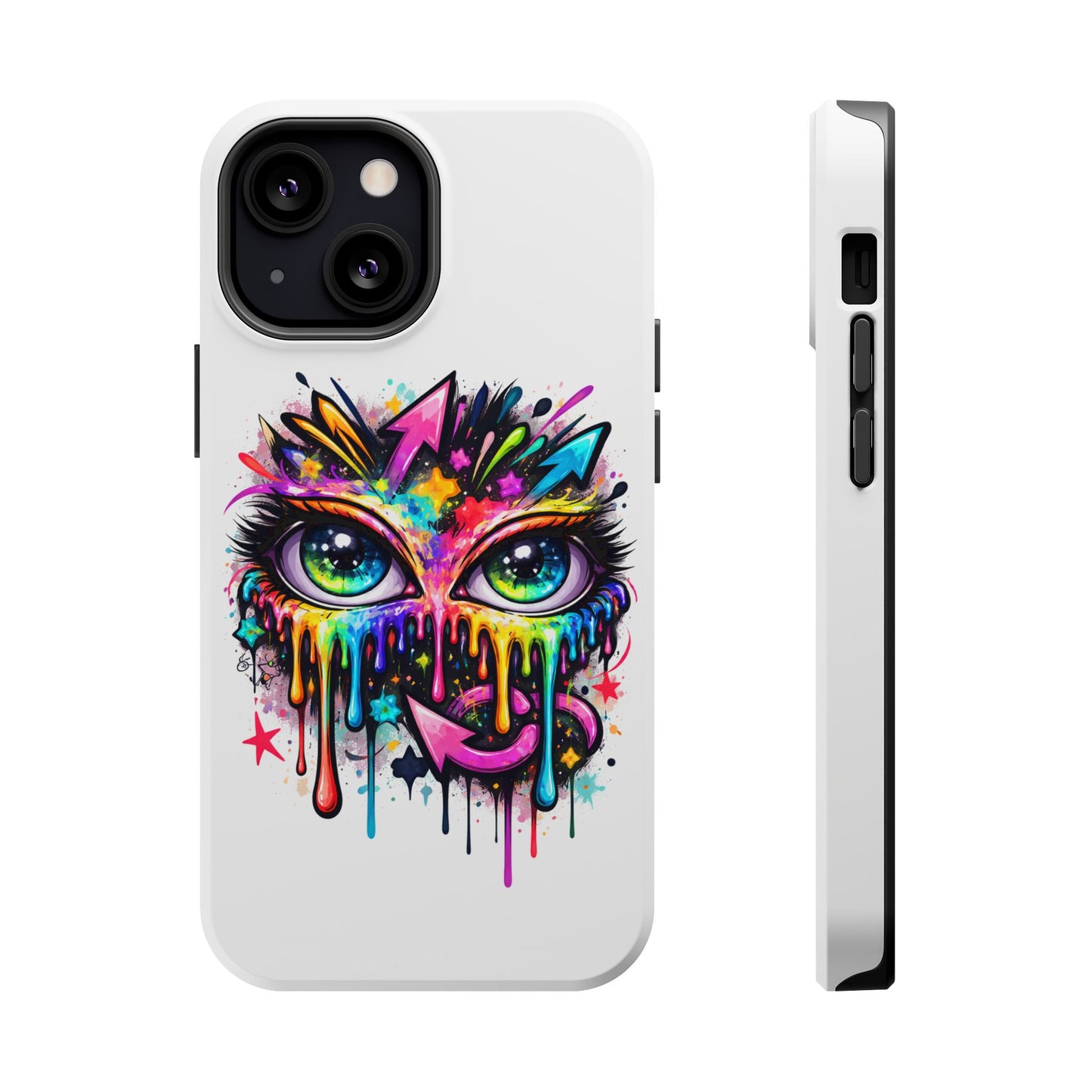 Magnetic Impact-Resistant Case — Colorful Dripping Owl Phone Cover