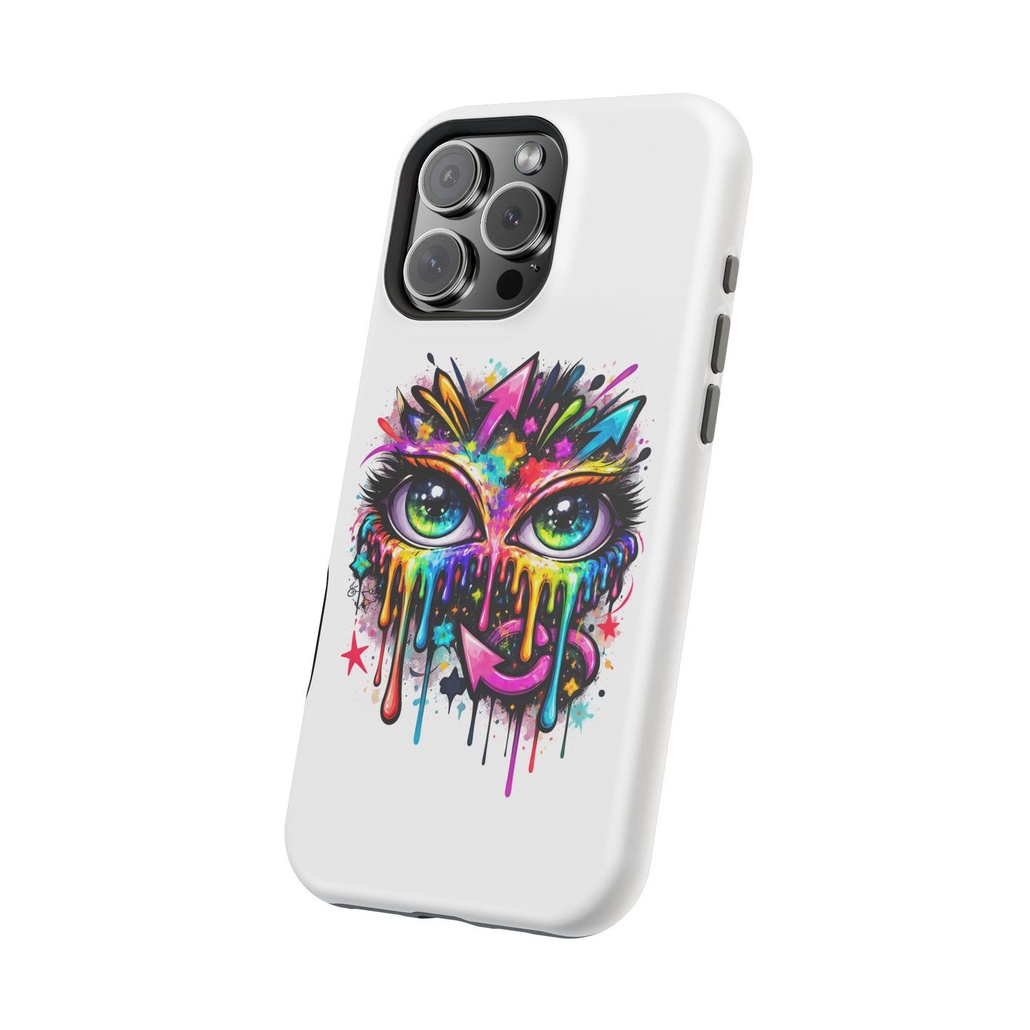 Magnetic Impact-Resistant Case — Colorful Dripping Owl Phone Cover