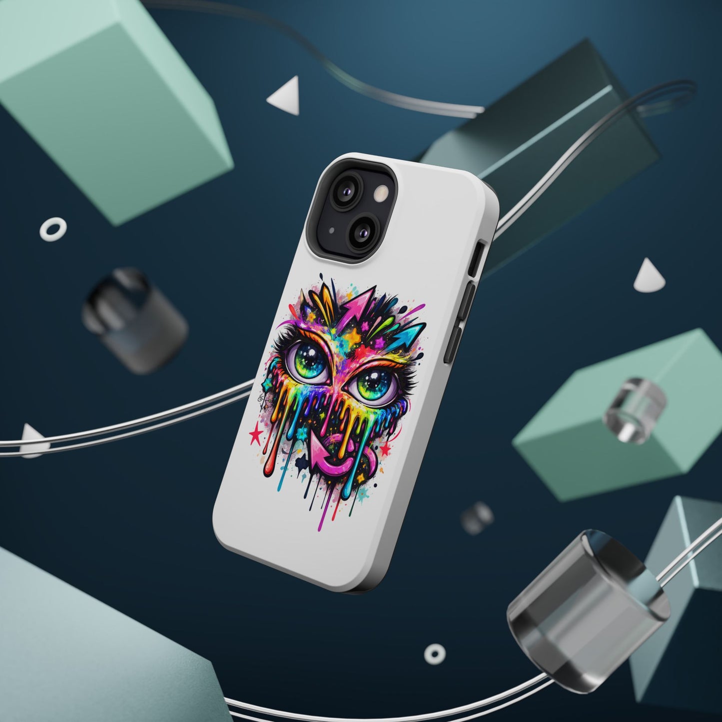 Magnetic Impact-Resistant Case — Colorful Dripping Owl Phone Cover