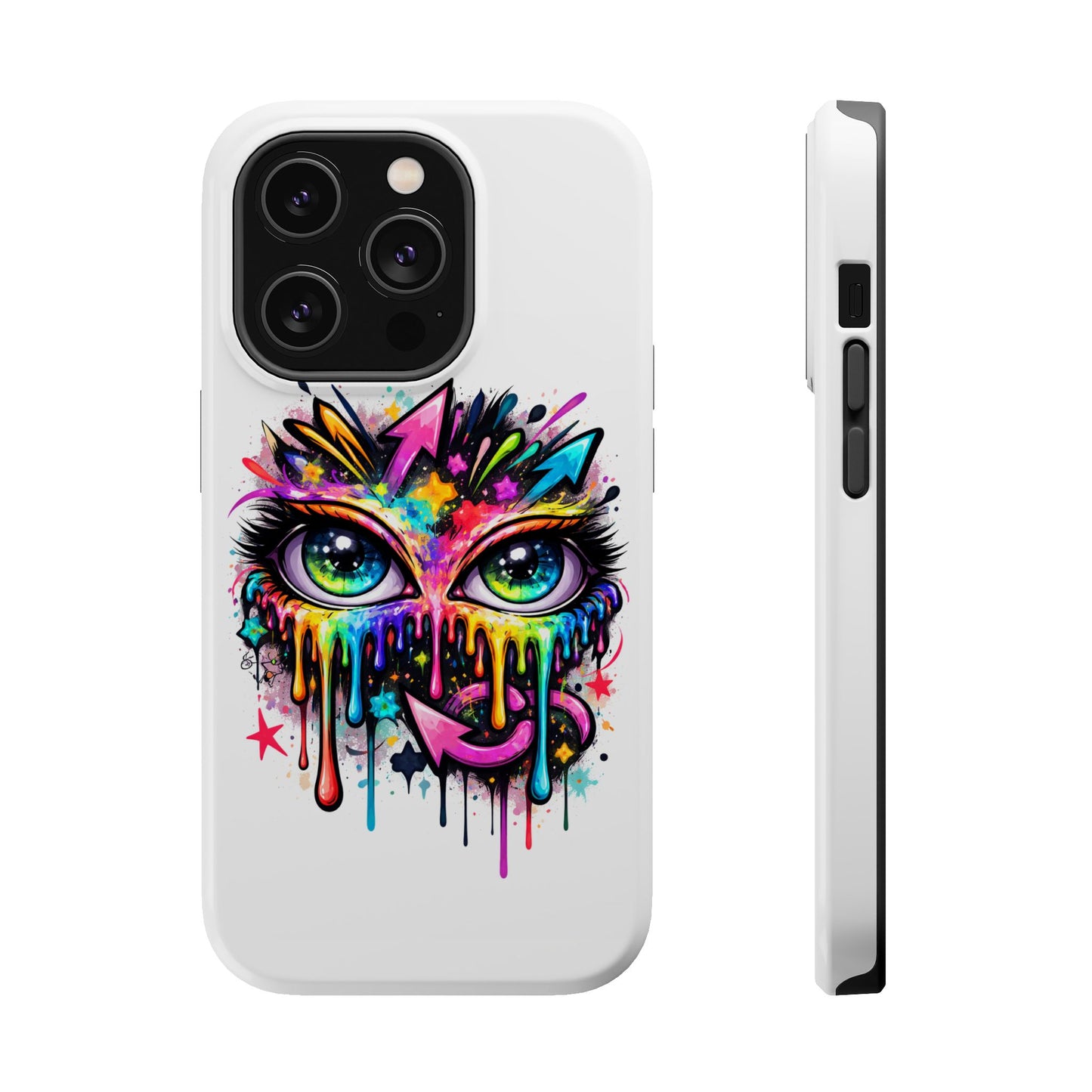 Magnetic Impact-Resistant Case — Colorful Dripping Owl Phone Cover