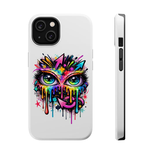 Magnetic Impact-Resistant Case — Colorful Dripping Owl Phone Cover