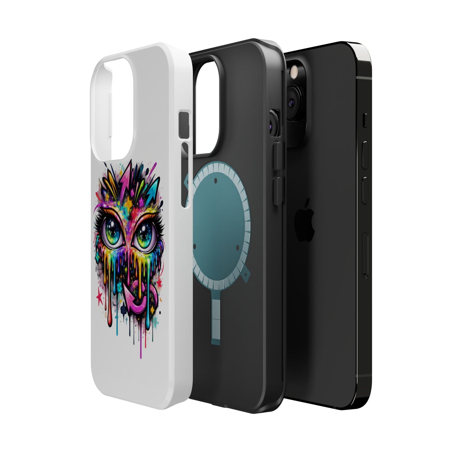 Magnetic Impact-Resistant Case — Colorful Dripping Owl Phone Cover