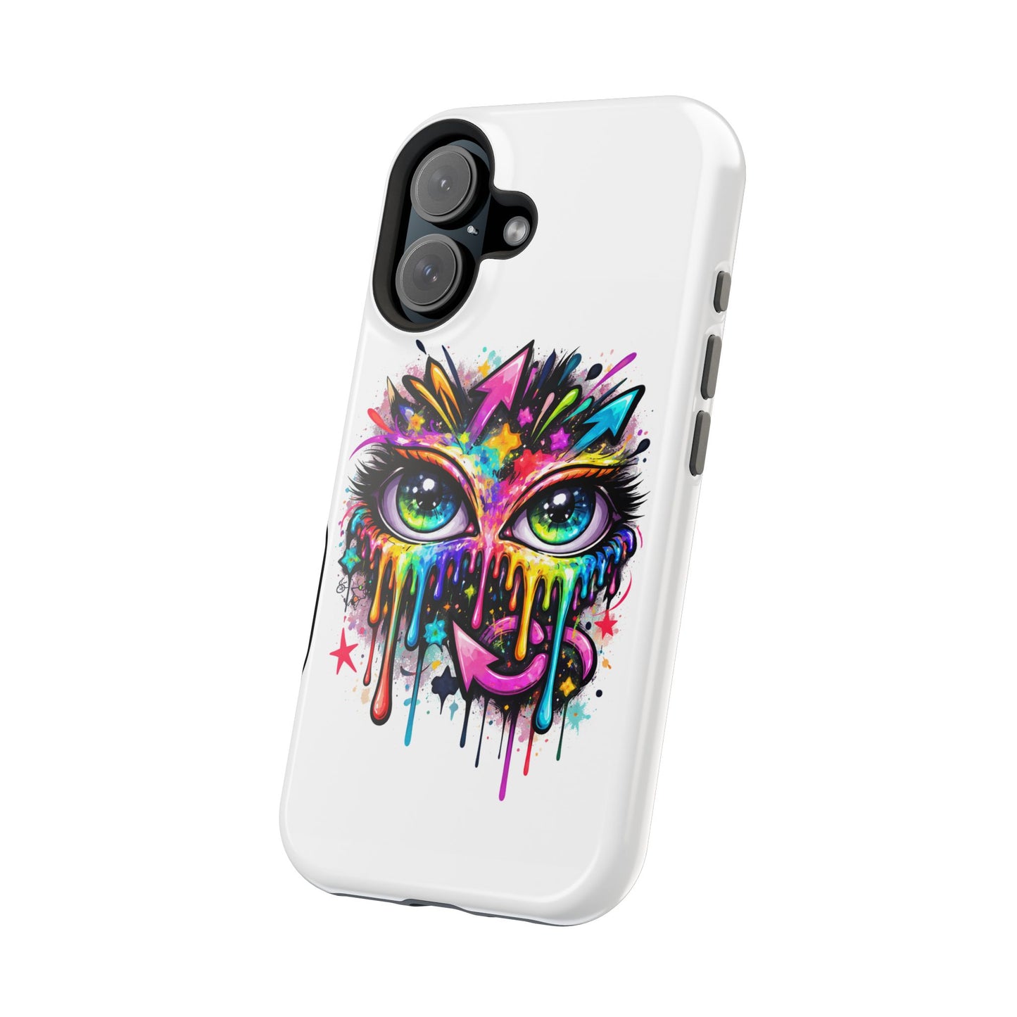 Magnetic Impact-Resistant Case — Colorful Dripping Owl Phone Cover