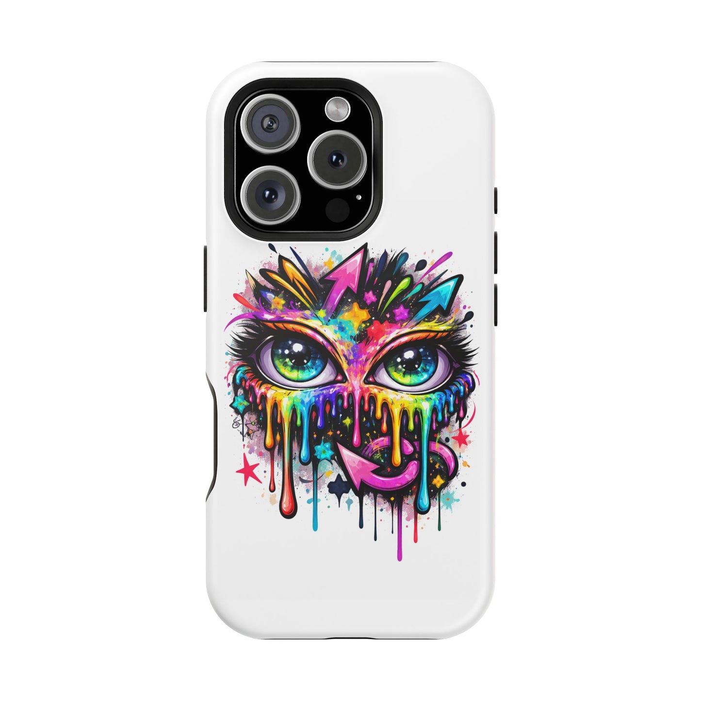 Magnetic Impact-Resistant Case — Colorful Dripping Owl Phone Cover