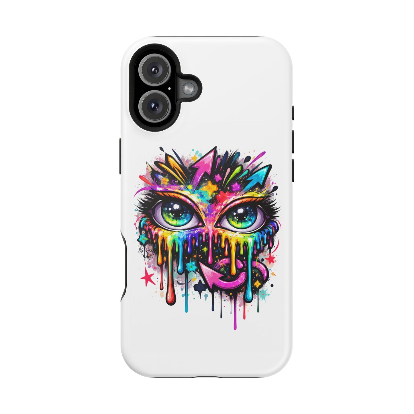 Magnetic Impact-Resistant Case — Colorful Dripping Owl Phone Cover
