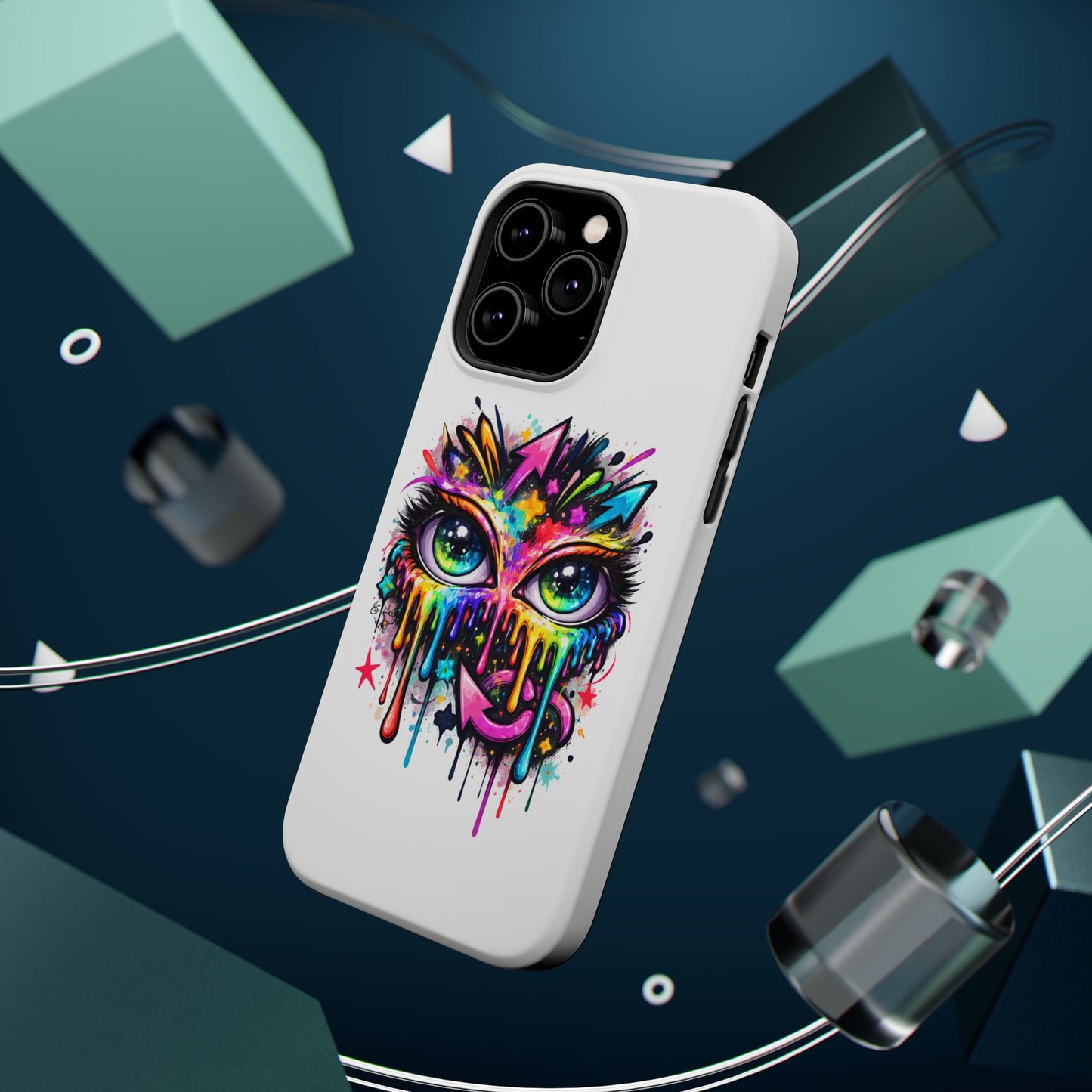 Magnetic Impact-Resistant Case — Colorful Dripping Owl Phone Cover