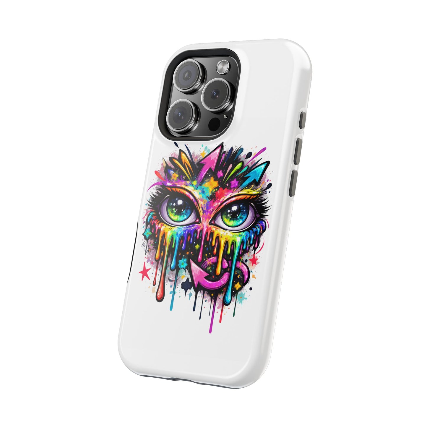 Magnetic Impact-Resistant Case — Colorful Dripping Owl Phone Cover