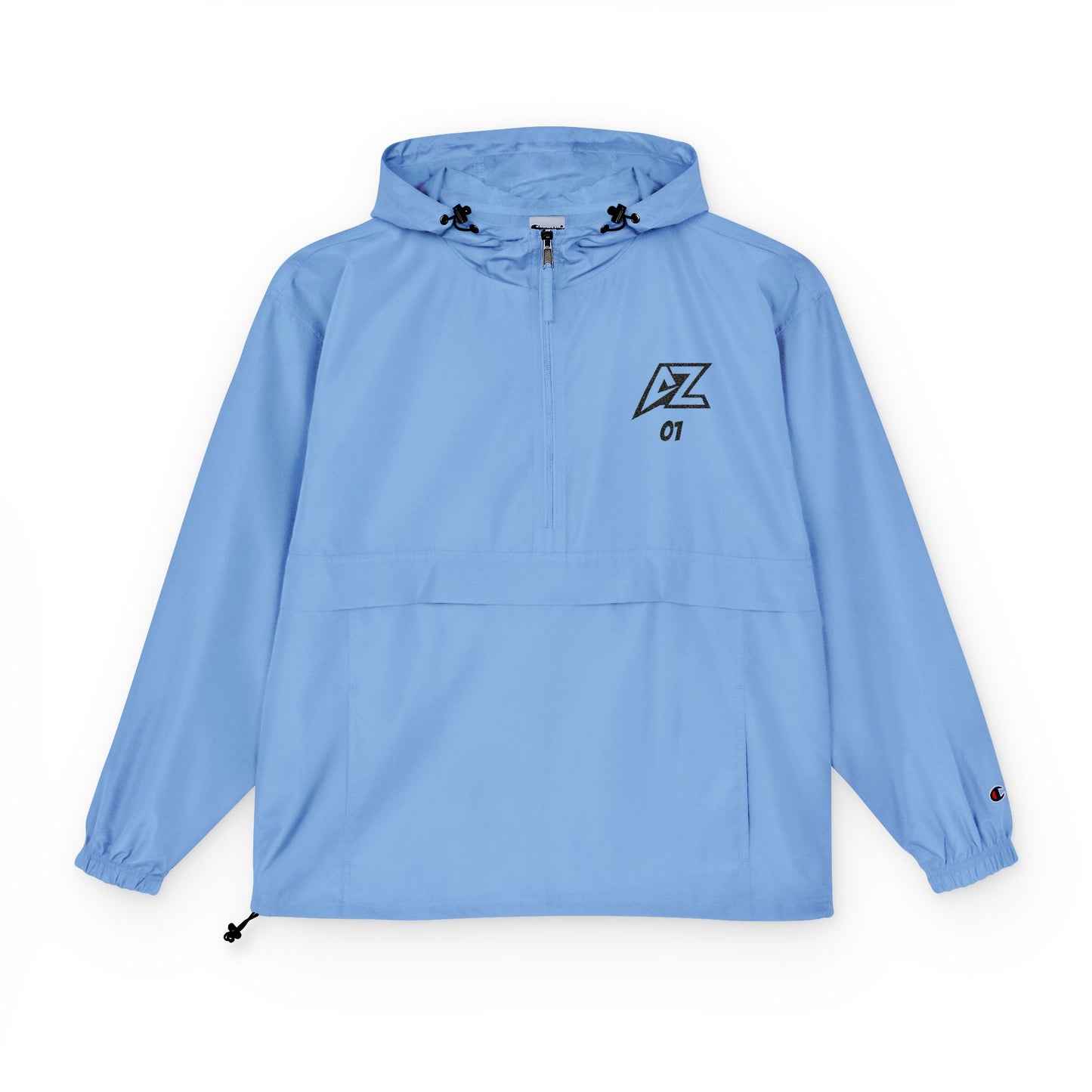 Champion Packable Anorak Jacket with AZ 01 Logo – Lightweight Hooded Windbreaker