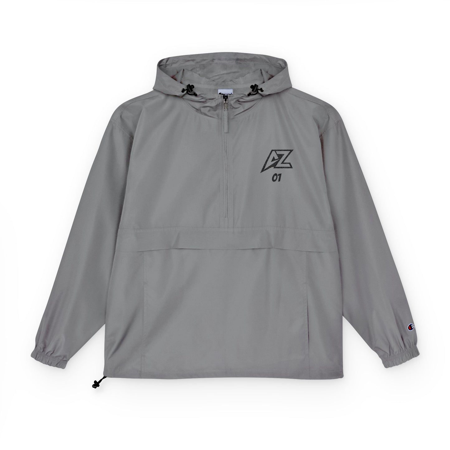 Champion Packable Anorak Jacket with AZ 01 Logo – Lightweight Hooded Windbreaker