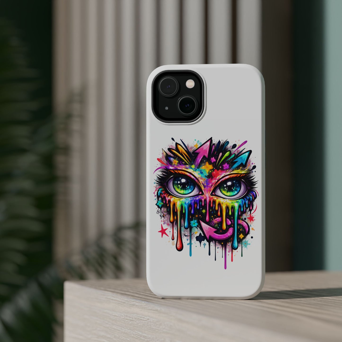 Magnetic Impact-Resistant Case — Colorful Dripping Owl Phone Cover