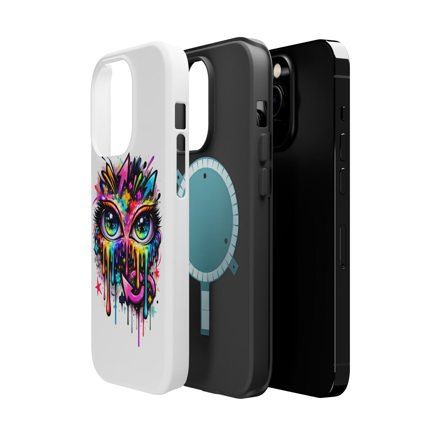 Magnetic Impact-Resistant Case — Colorful Dripping Owl Phone Cover