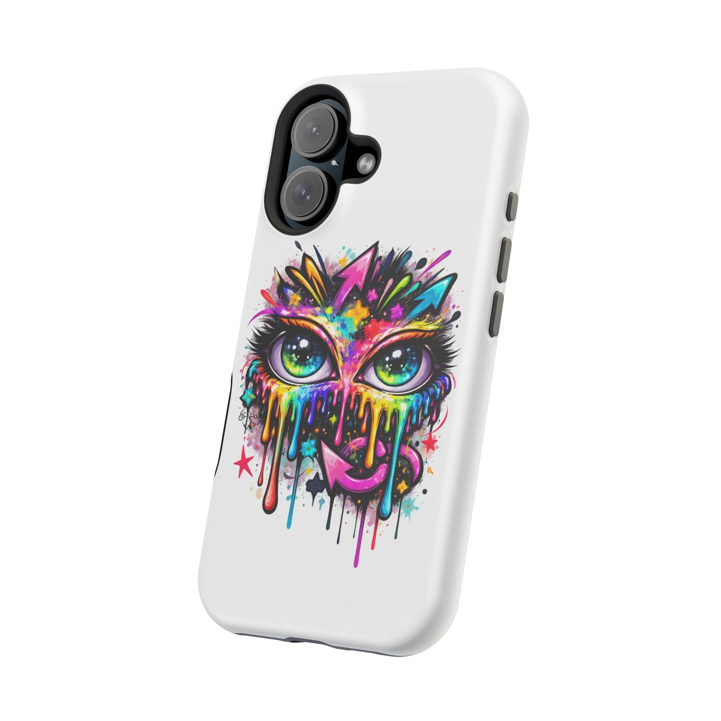 Magnetic Impact-Resistant Case — Colorful Dripping Owl Phone Cover