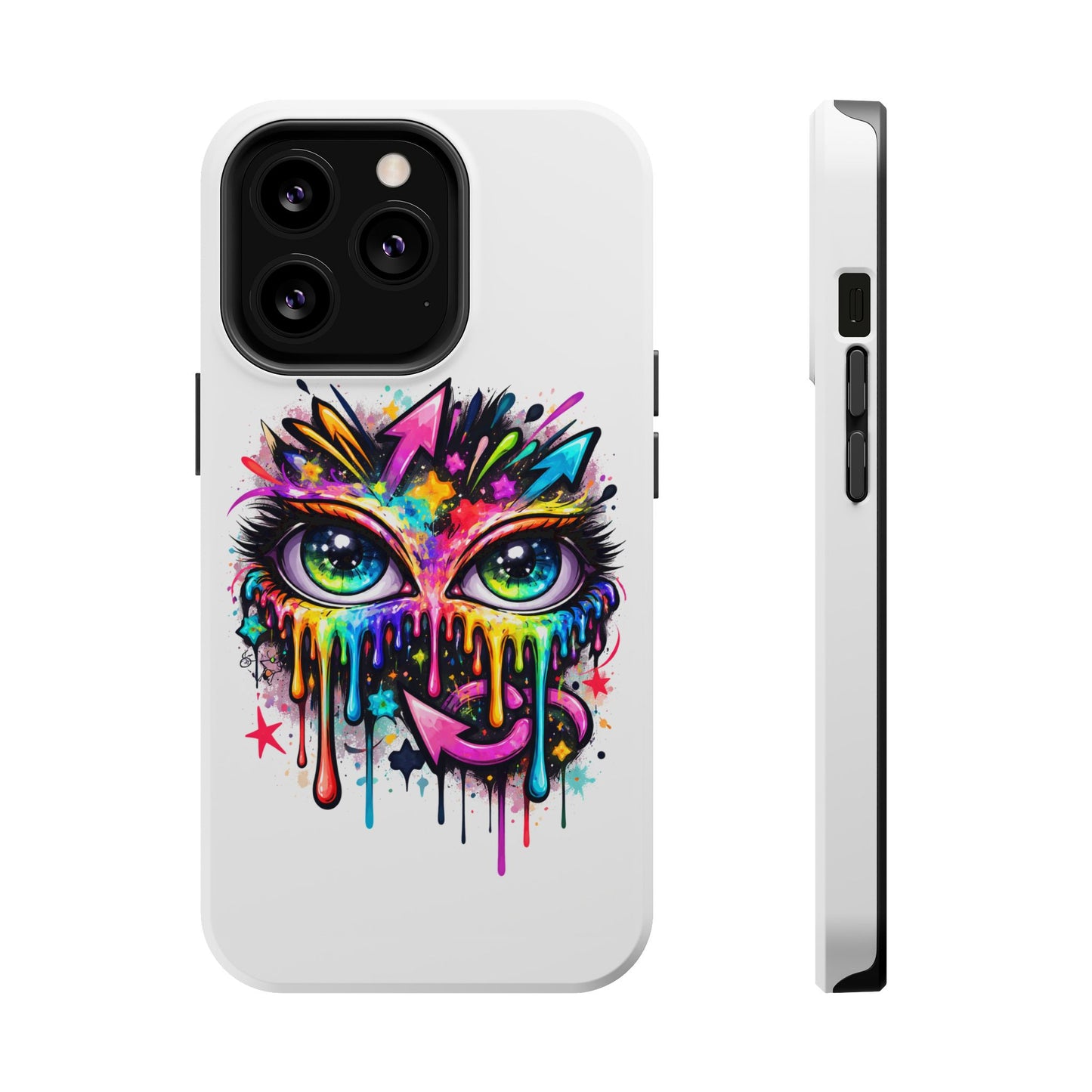Magnetic Impact-Resistant Case — Colorful Dripping Owl Phone Cover