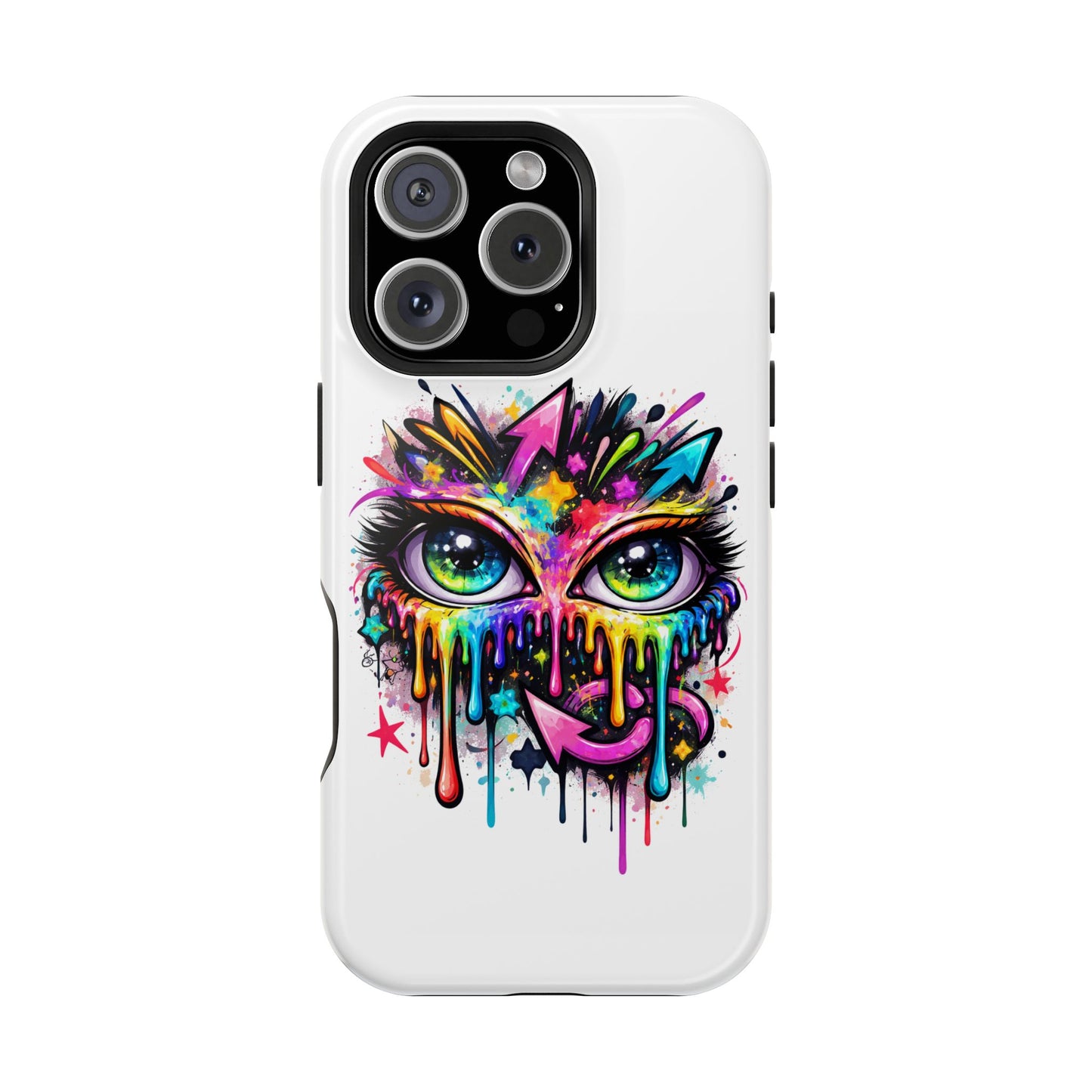 Magnetic Impact-Resistant Case — Colorful Dripping Owl Phone Cover