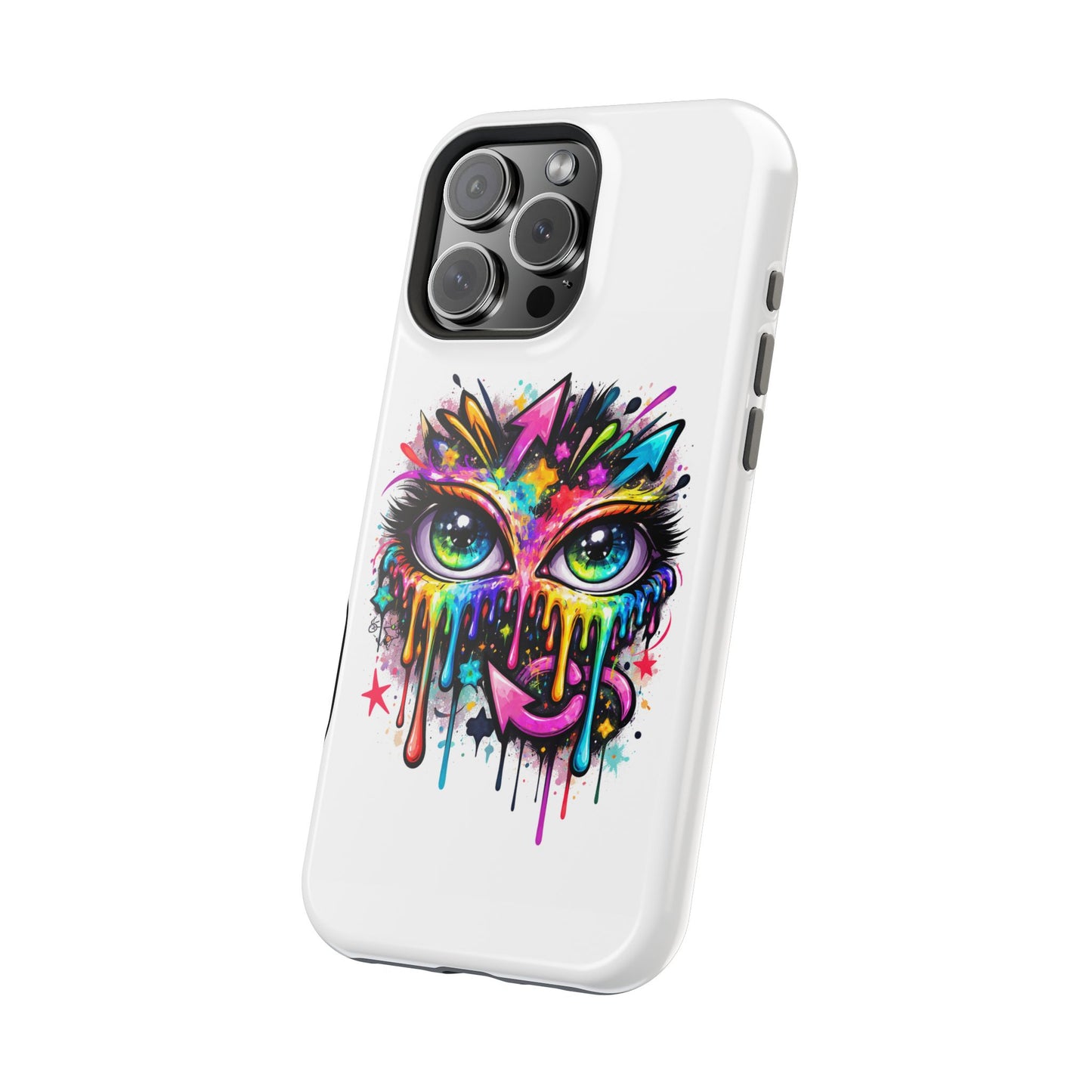 Magnetic Impact-Resistant Case — Colorful Dripping Owl Phone Cover