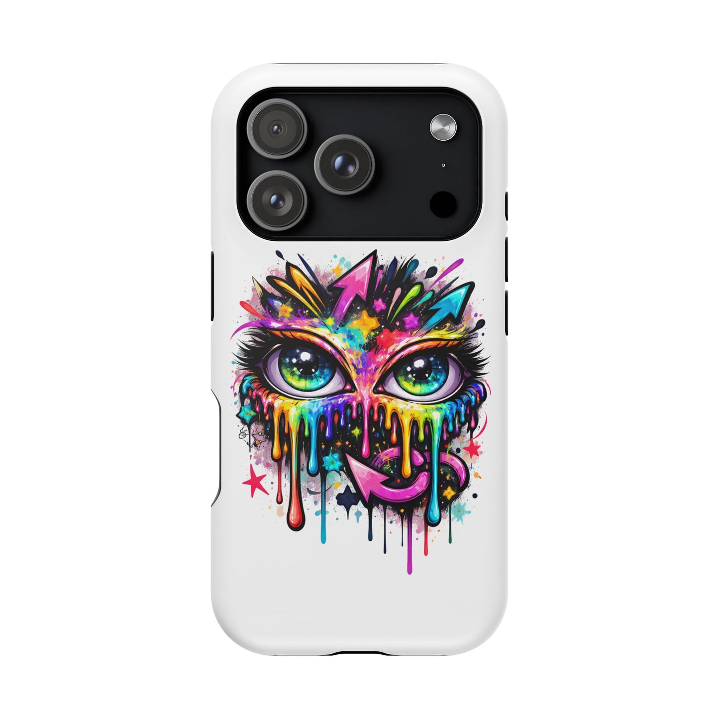 Magnetic Impact-Resistant Case — Colorful Dripping Owl Phone Cover