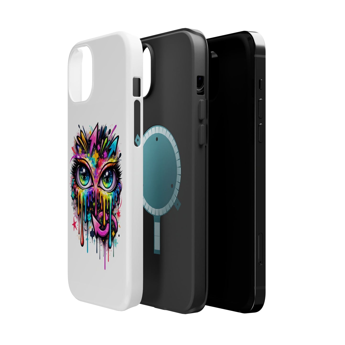 Magnetic Impact-Resistant Case — Colorful Dripping Owl Phone Cover