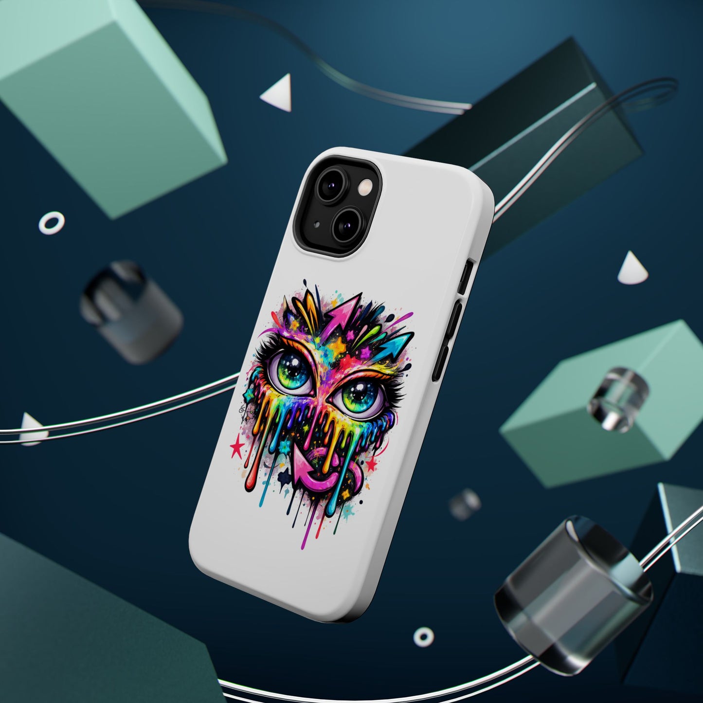Magnetic Impact-Resistant Case — Colorful Dripping Owl Phone Cover