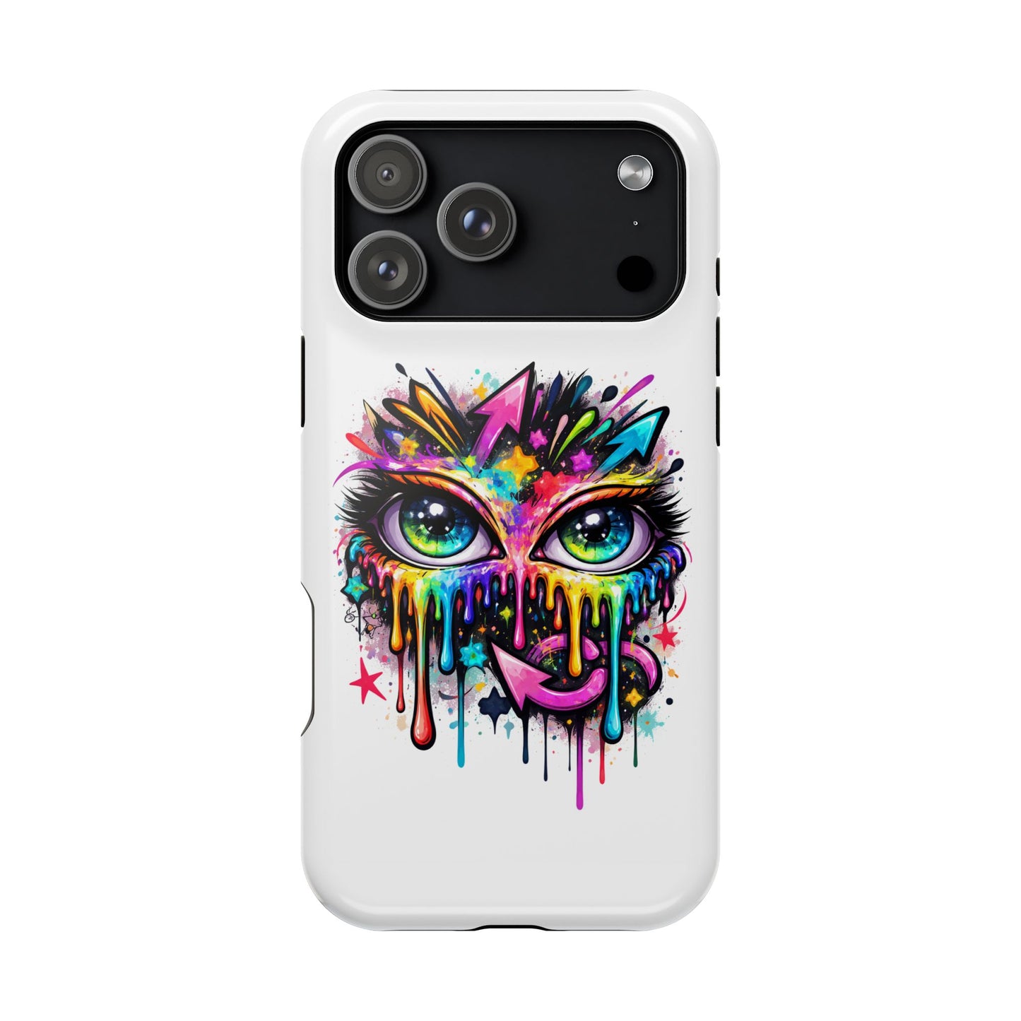 Magnetic Impact-Resistant Case — Colorful Dripping Owl Phone Cover