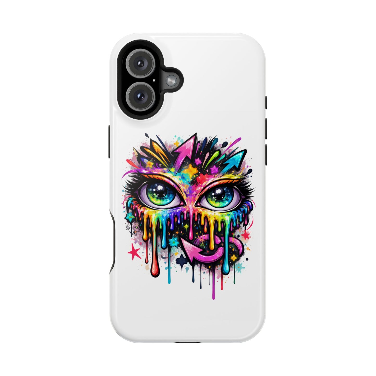 Magnetic Impact-Resistant Case — Colorful Dripping Owl Phone Cover