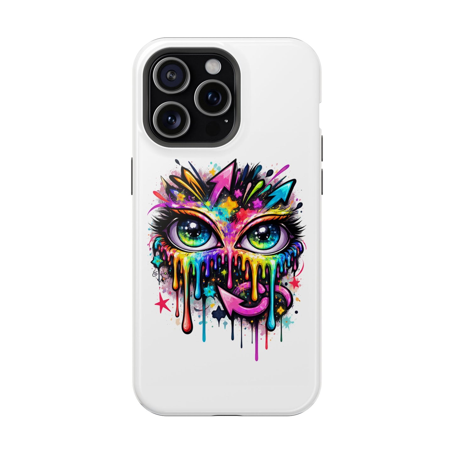 Magnetic Impact-Resistant Case — Colorful Dripping Owl Phone Cover