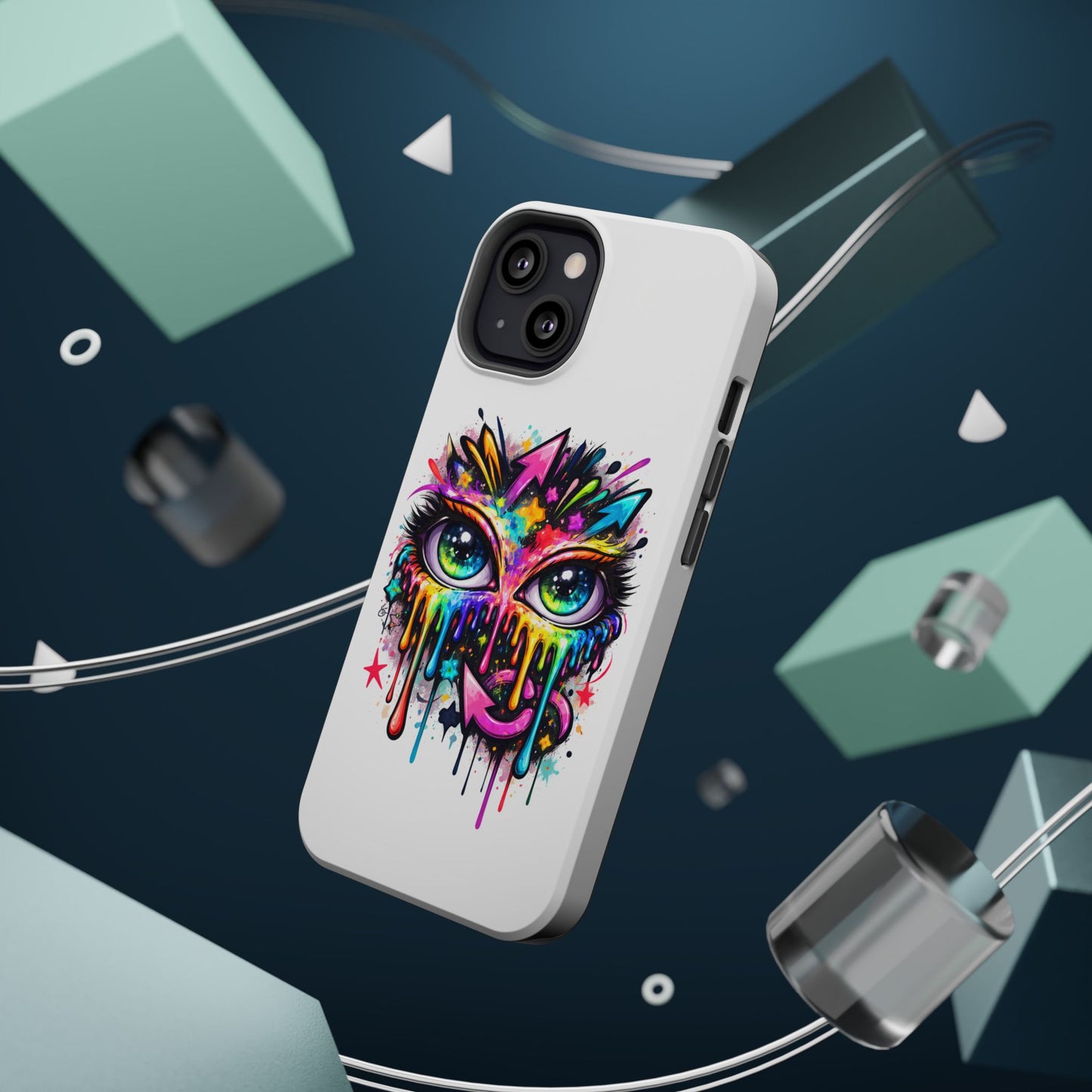 Magnetic Impact-Resistant Case — Colorful Dripping Owl Phone Cover
