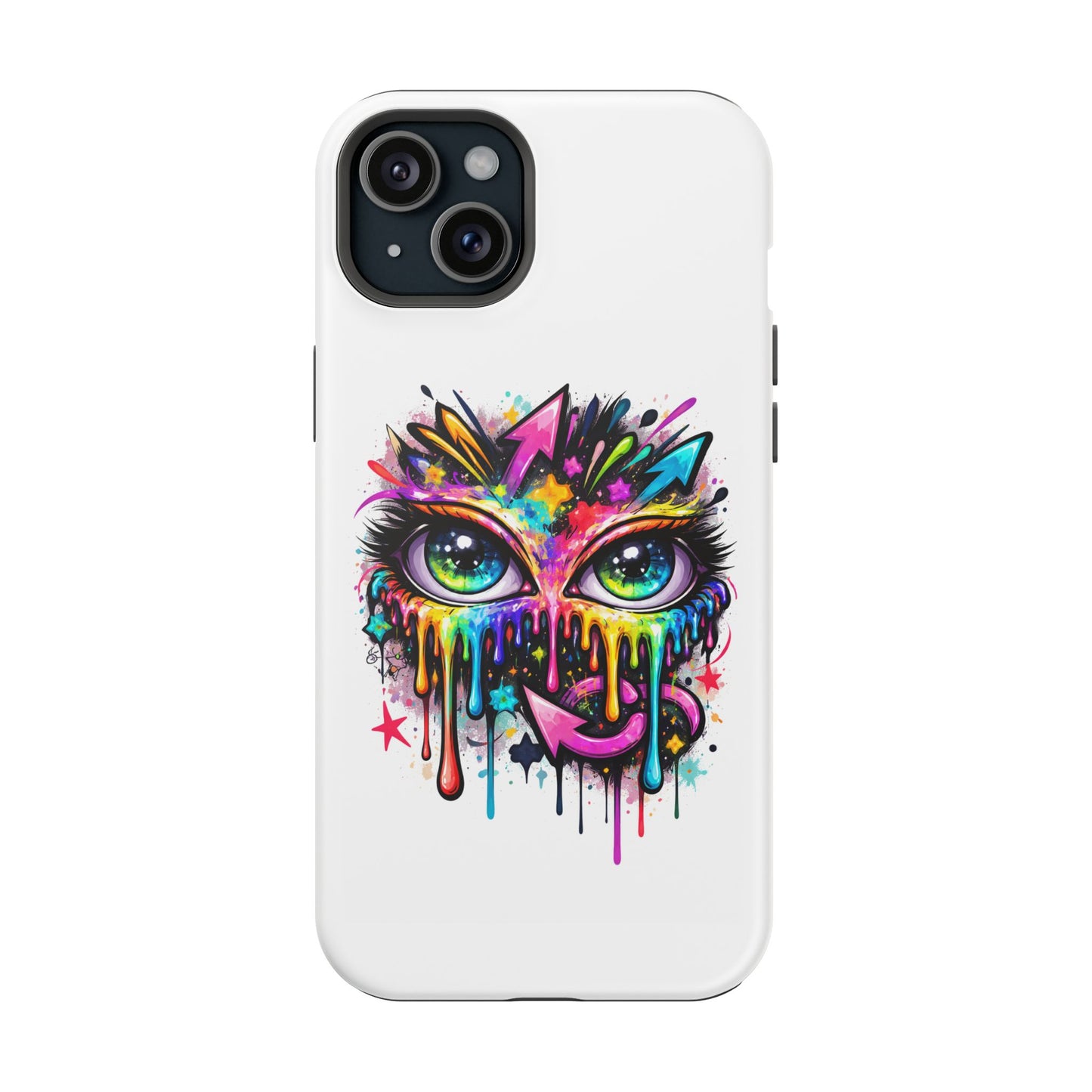 Magnetic Impact-Resistant Case — Colorful Dripping Owl Phone Cover