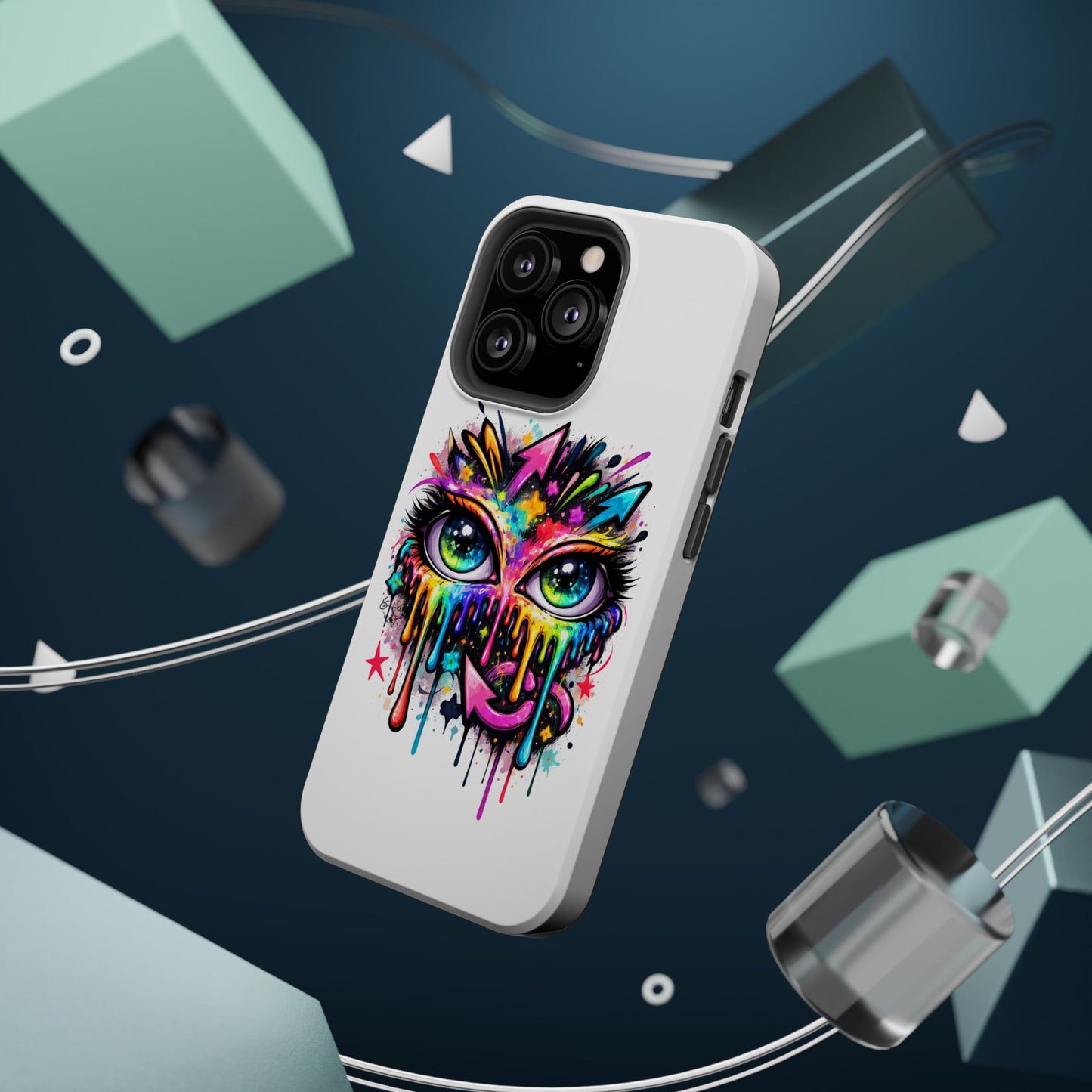 Magnetic Impact-Resistant Case — Colorful Dripping Owl Phone Cover