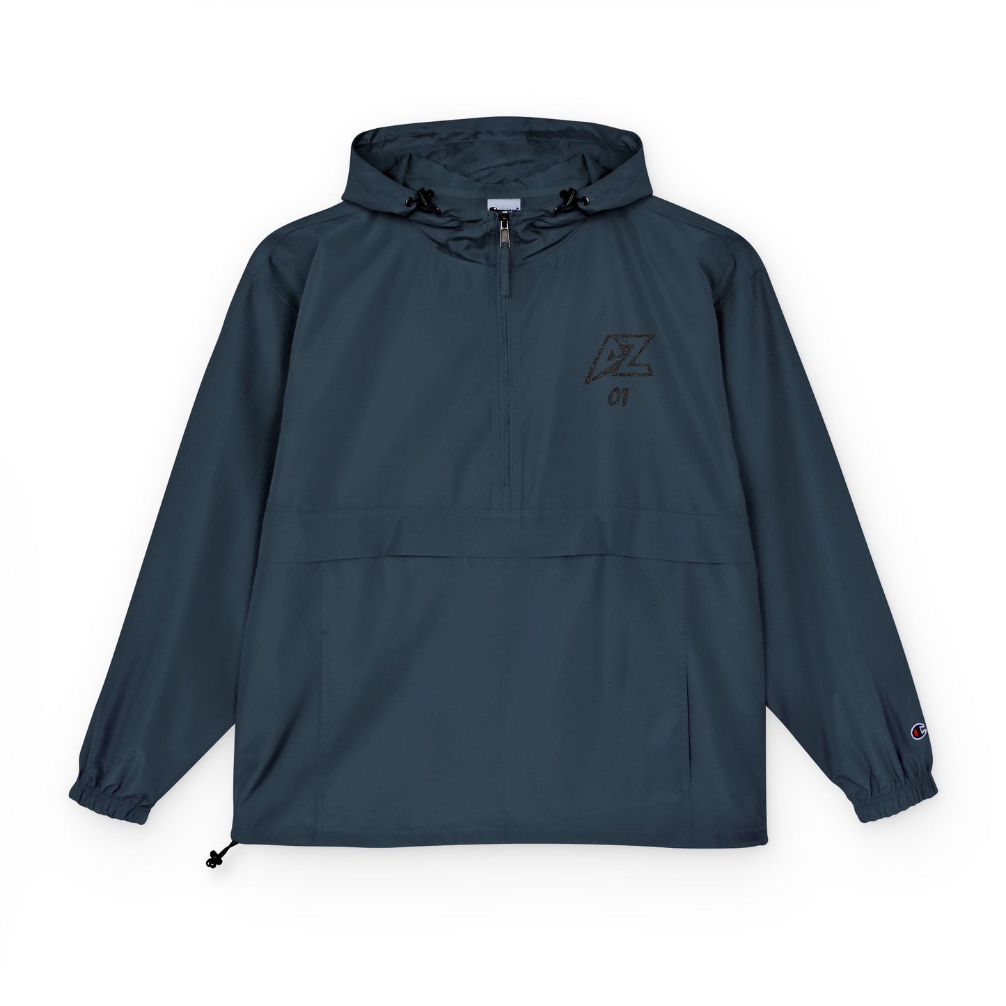 Champion Packable Anorak Jacket with AZ 01 Logo – Lightweight Hooded Windbreaker