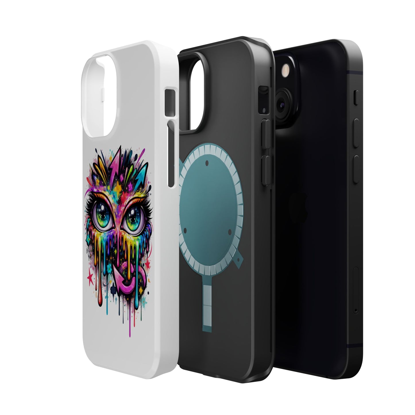 Magnetic Impact-Resistant Case — Colorful Dripping Owl Phone Cover
