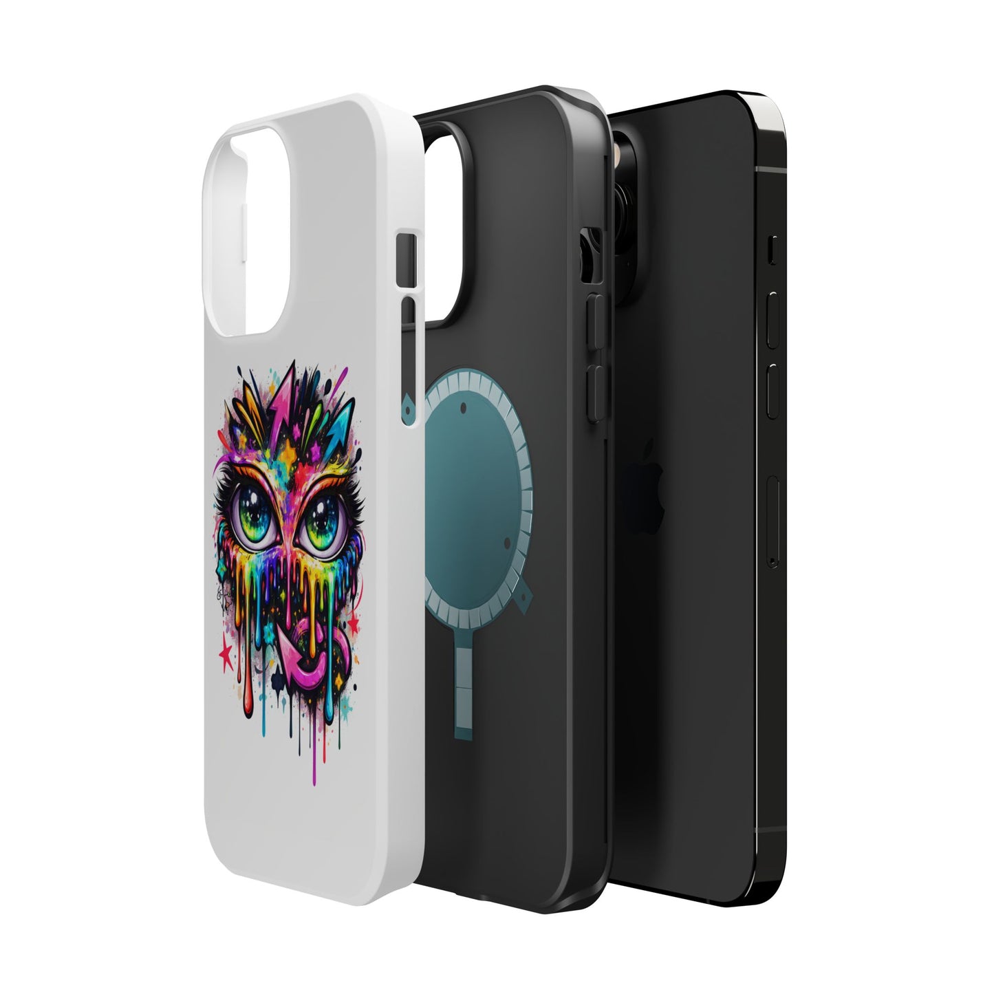 Magnetic Impact-Resistant Case — Colorful Dripping Owl Phone Cover