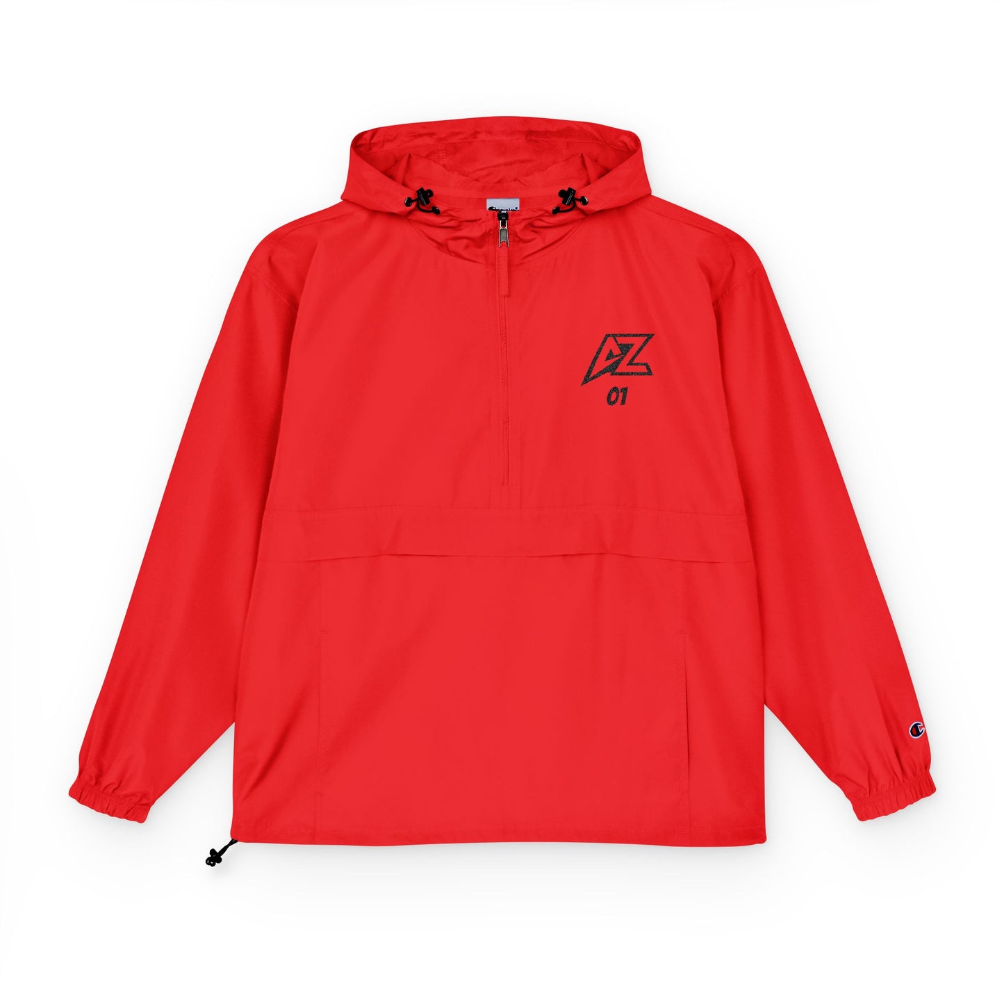 Champion Packable Anorak Jacket with AZ 01 Logo – Lightweight Hooded Windbreaker