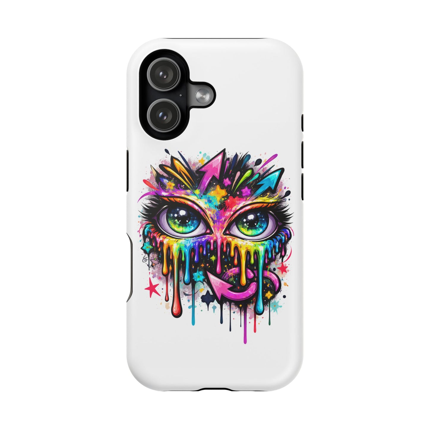 Magnetic Impact-Resistant Case — Colorful Dripping Owl Phone Cover