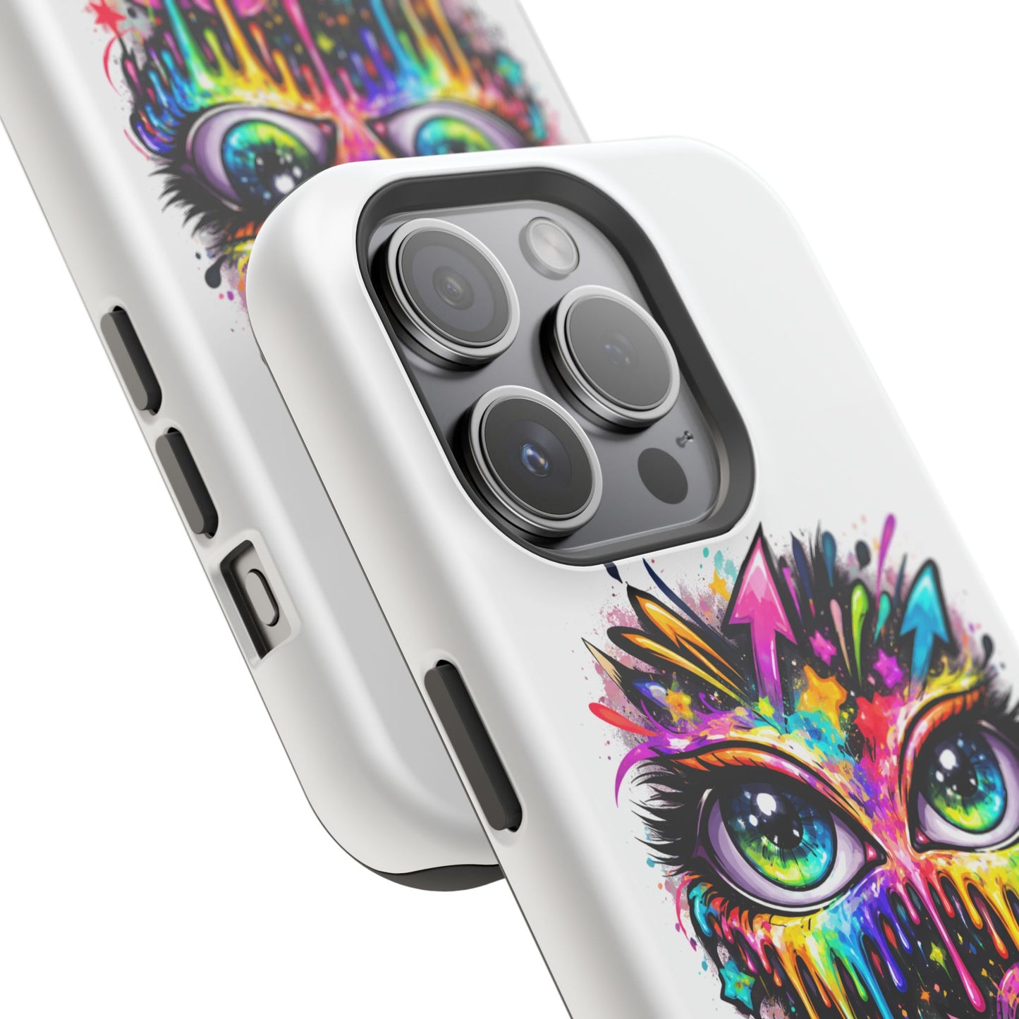 Magnetic Impact-Resistant Case — Colorful Dripping Owl Phone Cover