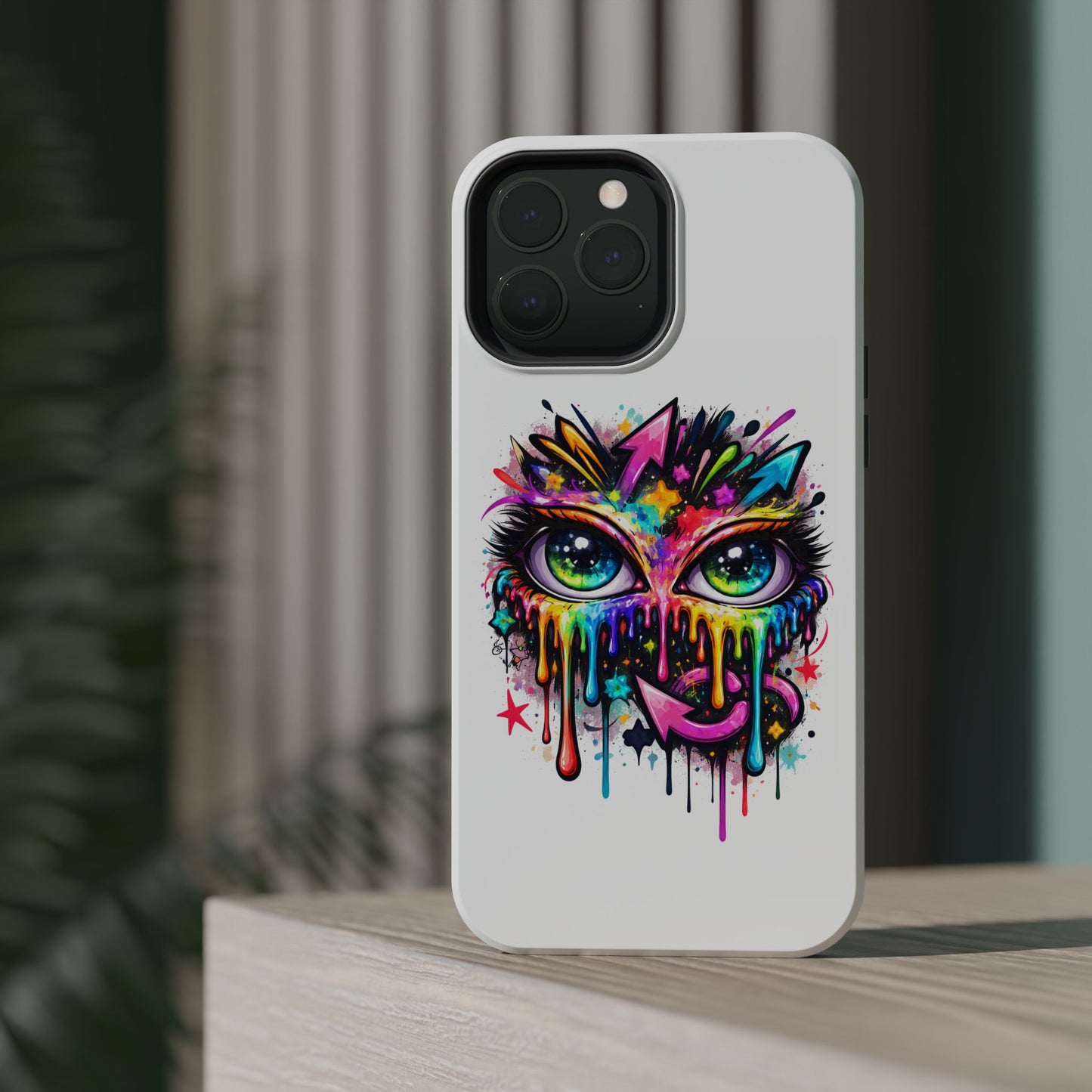 Magnetic Impact-Resistant Case — Colorful Dripping Owl Phone Cover