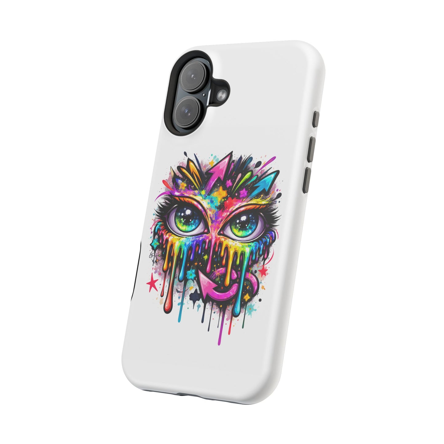 Magnetic Impact-Resistant Case — Colorful Dripping Owl Phone Cover
