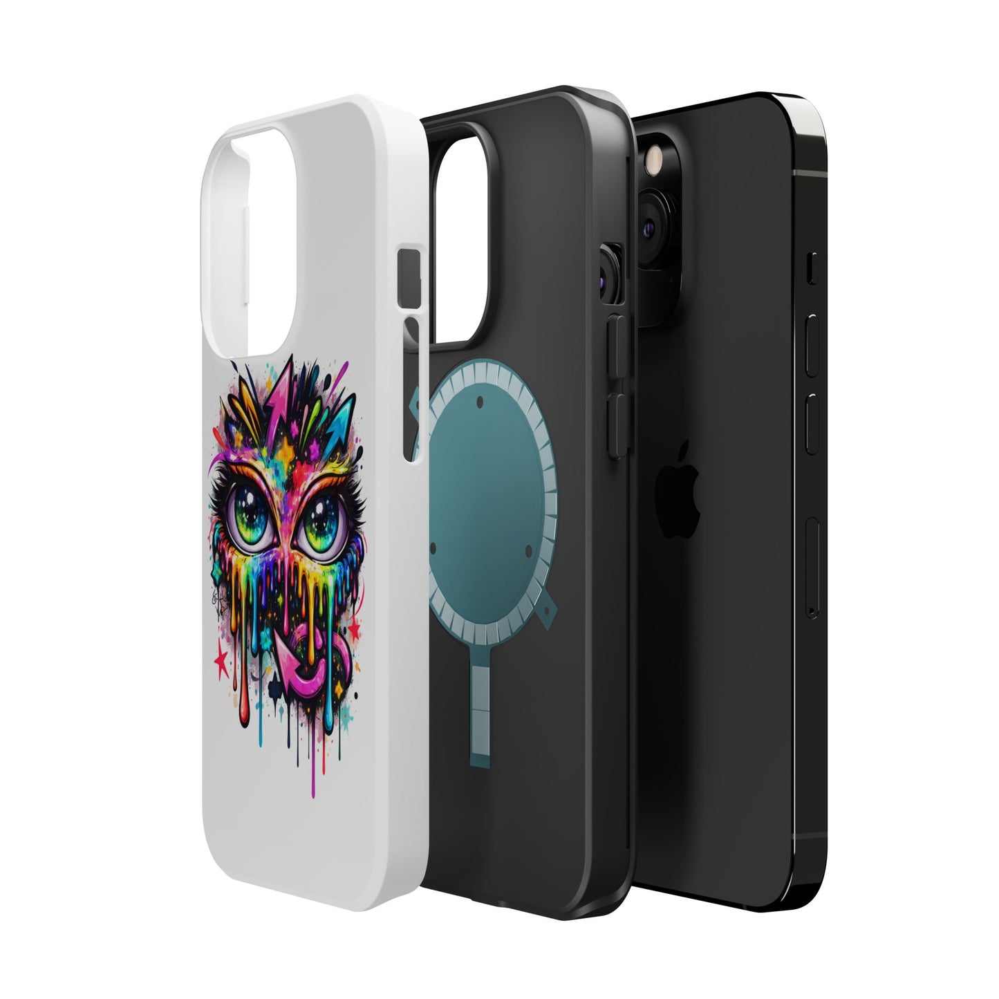 Magnetic Impact-Resistant Case — Colorful Dripping Owl Phone Cover