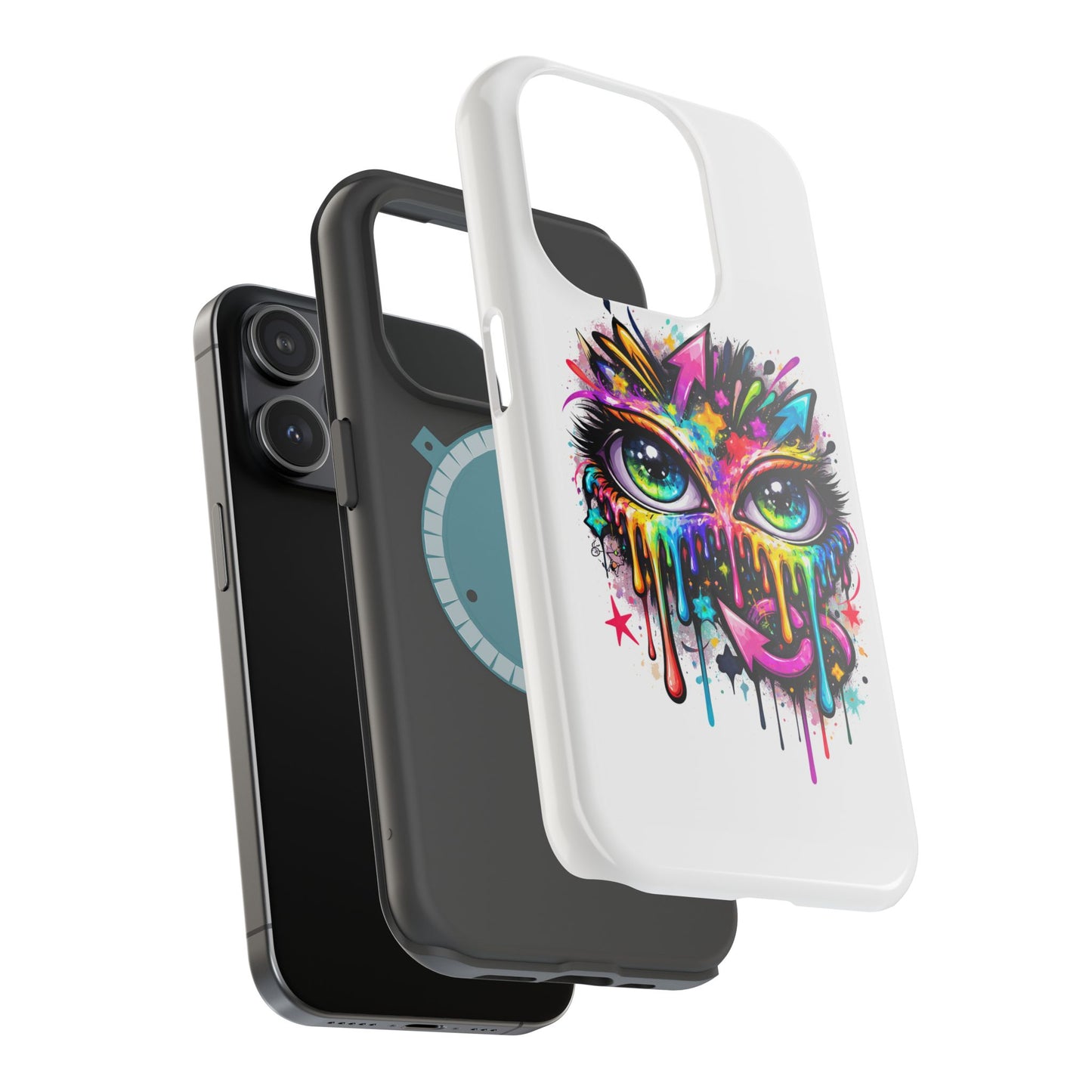 Magnetic Impact-Resistant Case — Colorful Dripping Owl Phone Cover