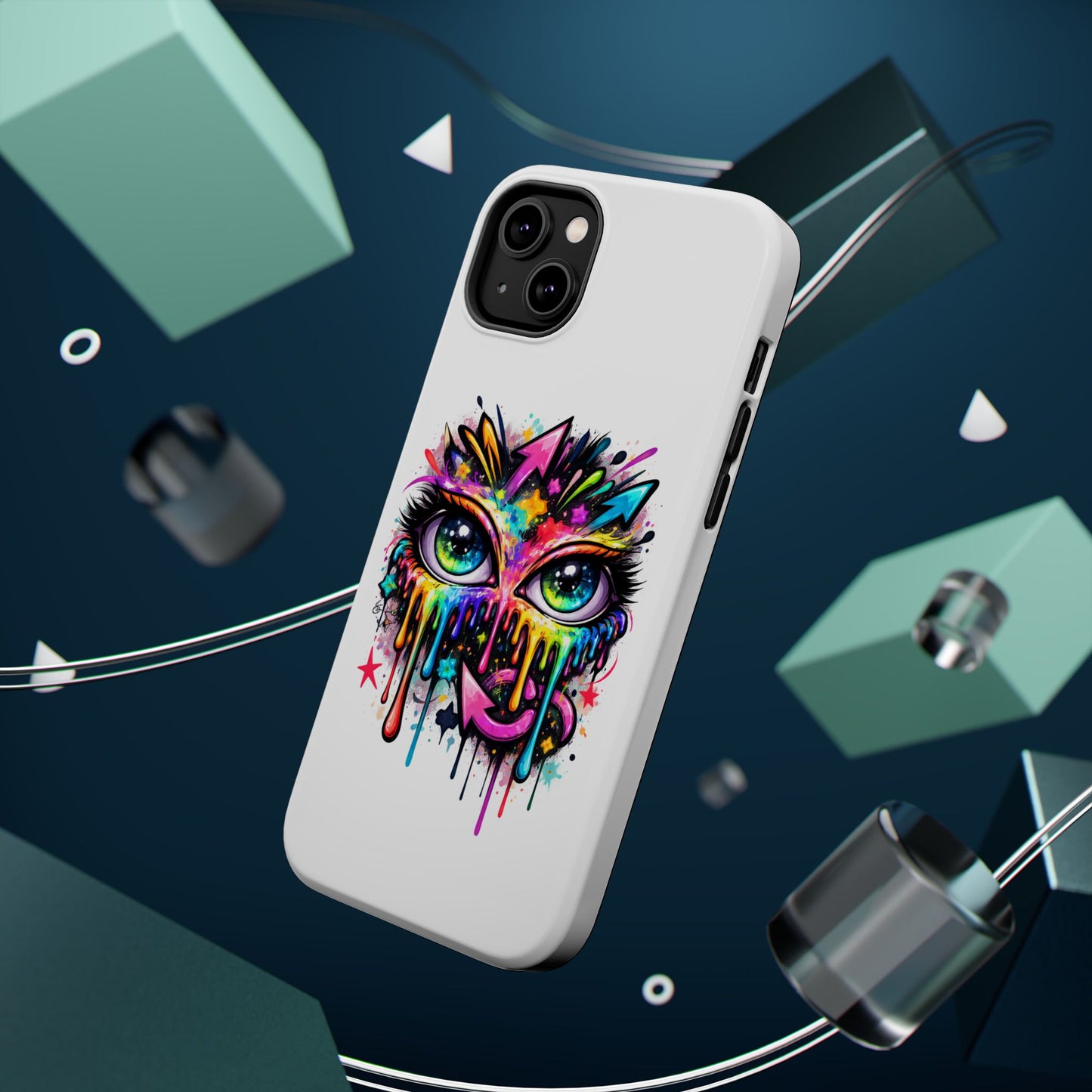 Magnetic Impact-Resistant Case — Colorful Dripping Owl Phone Cover