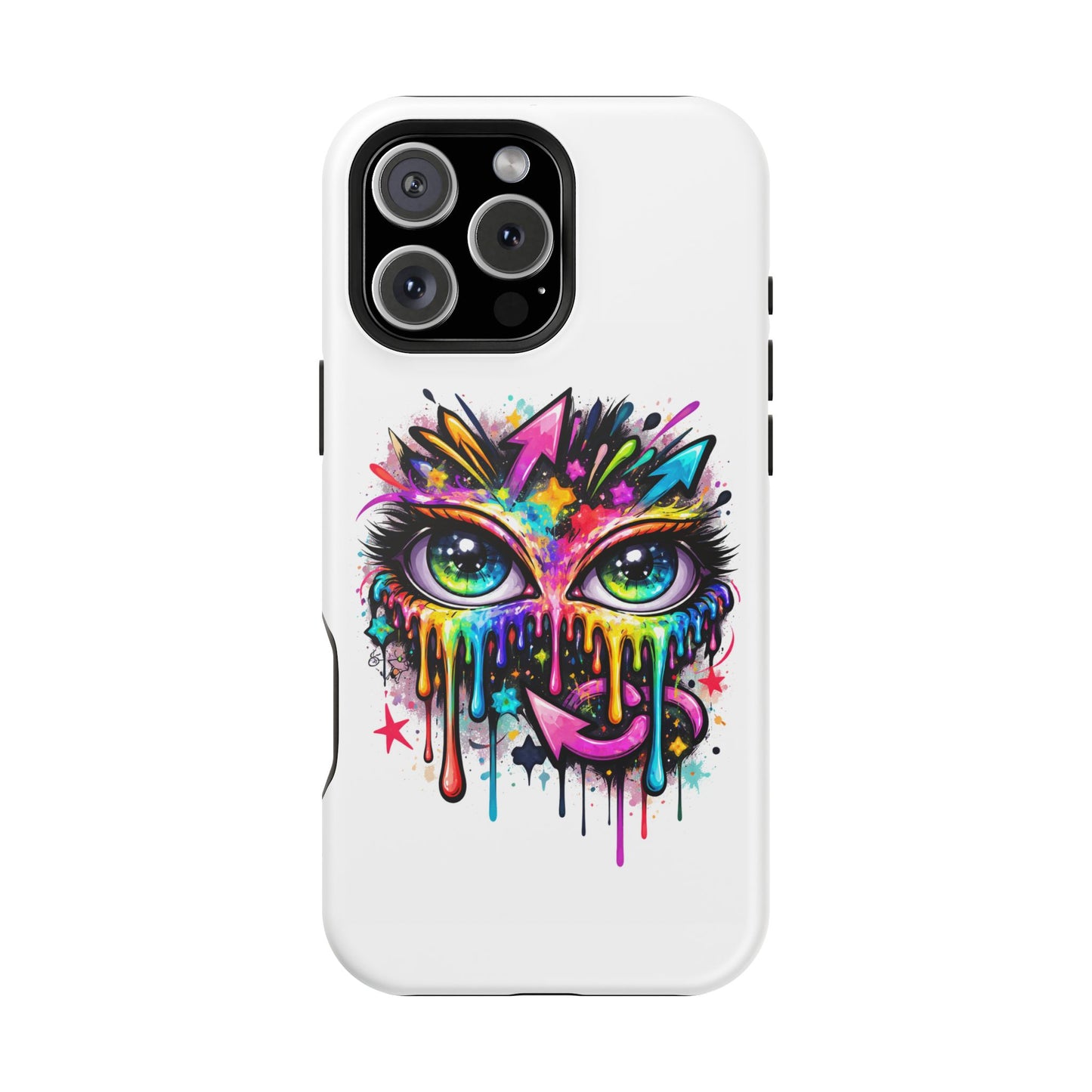 Magnetic Impact-Resistant Case — Colorful Dripping Owl Phone Cover