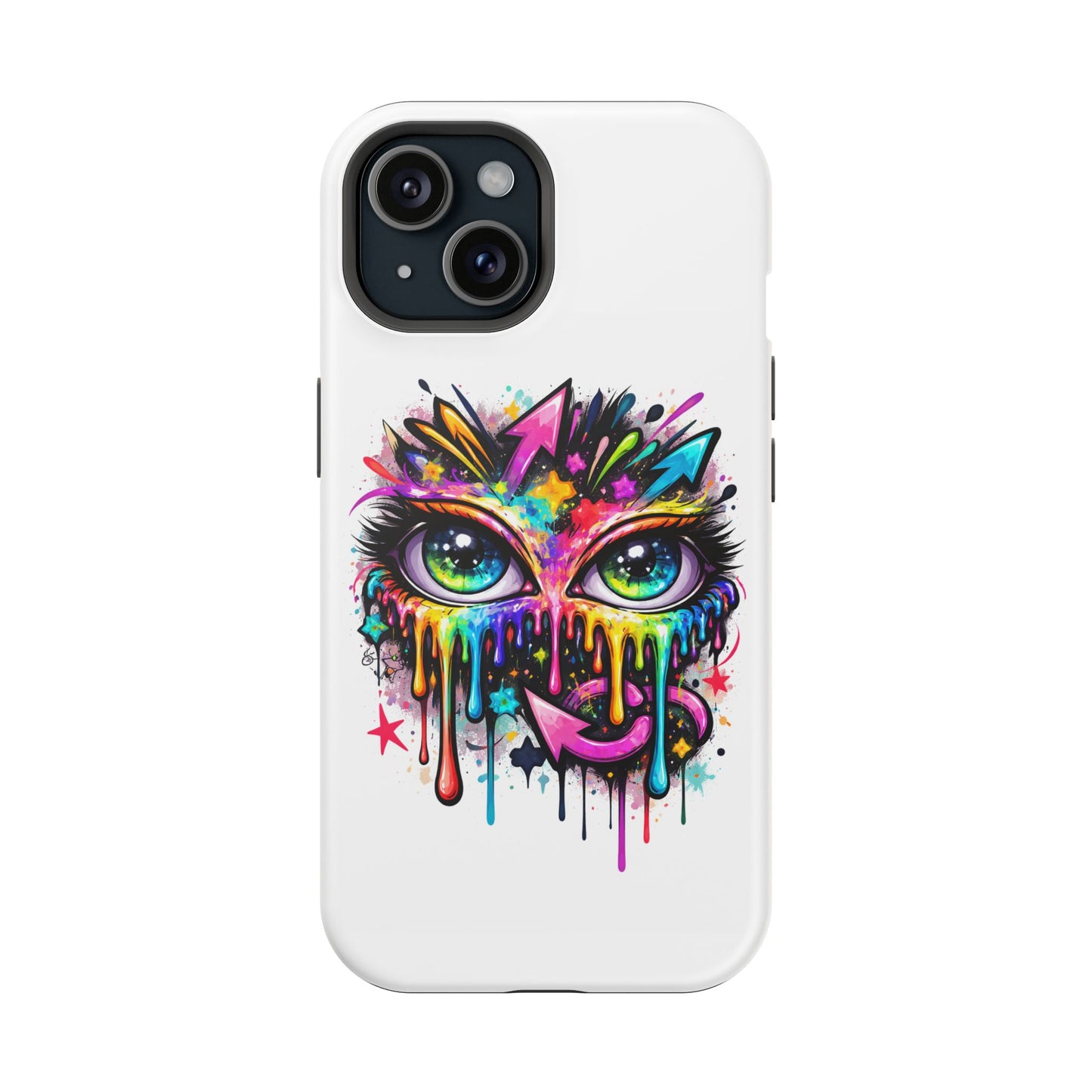 Magnetic Impact-Resistant Case — Colorful Dripping Owl Phone Cover