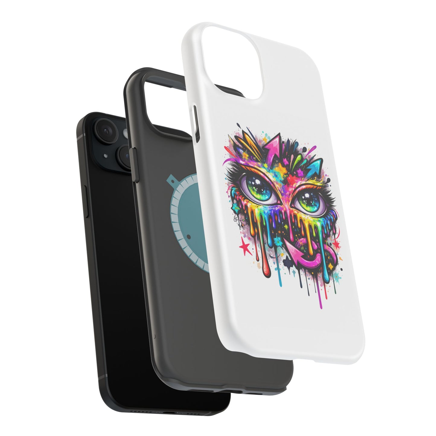 Magnetic Impact-Resistant Case — Colorful Dripping Owl Phone Cover