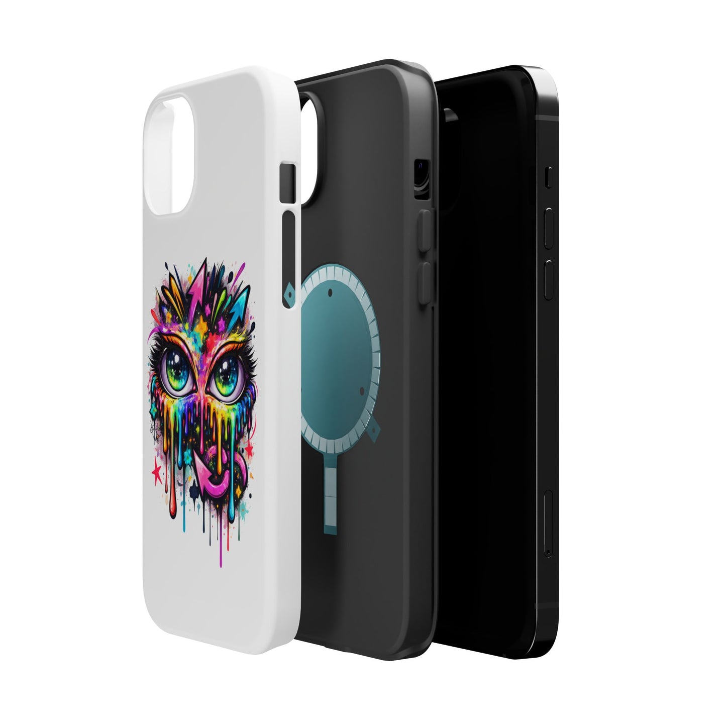 Magnetic Impact-Resistant Case — Colorful Dripping Owl Phone Cover
