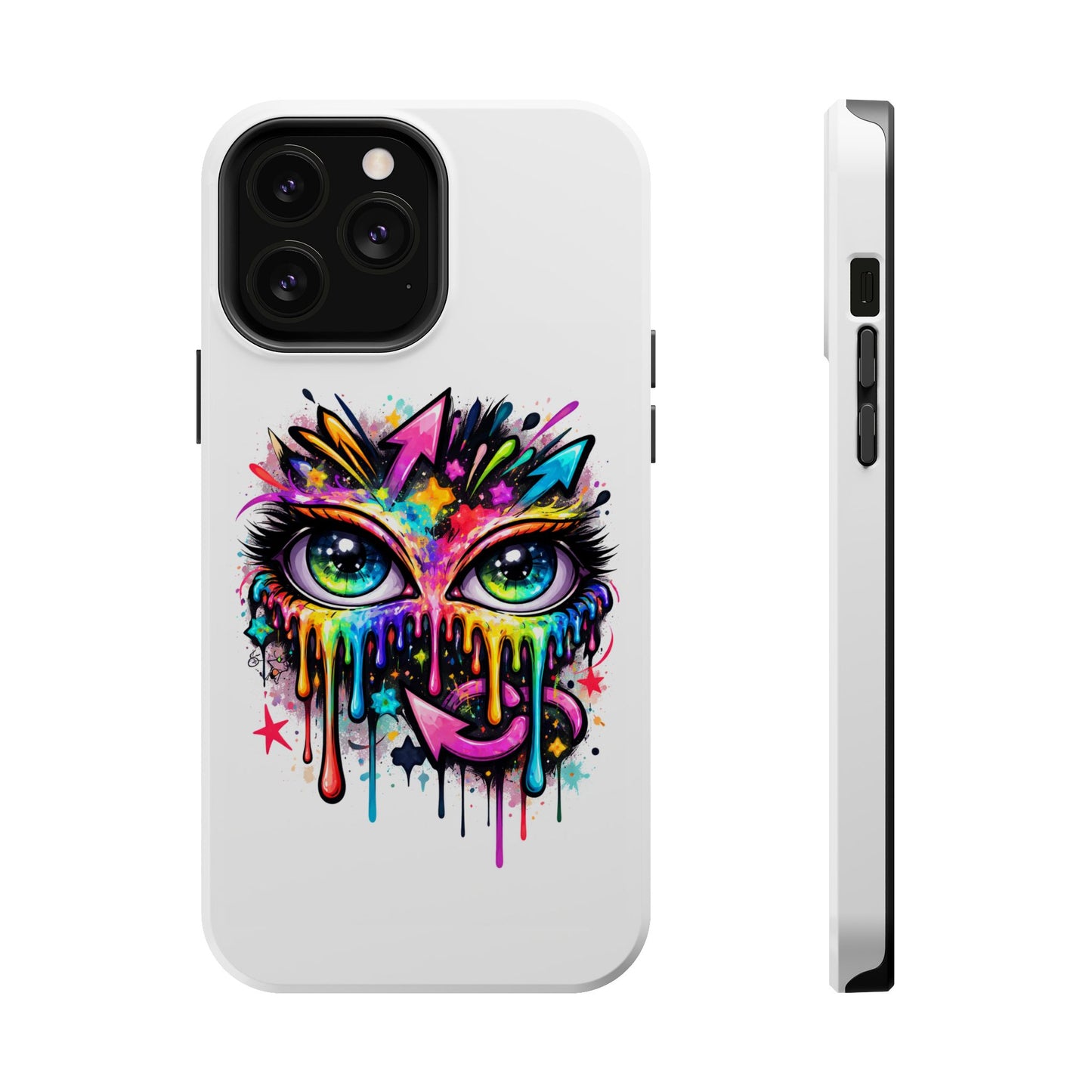 Magnetic Impact-Resistant Case — Colorful Dripping Owl Phone Cover